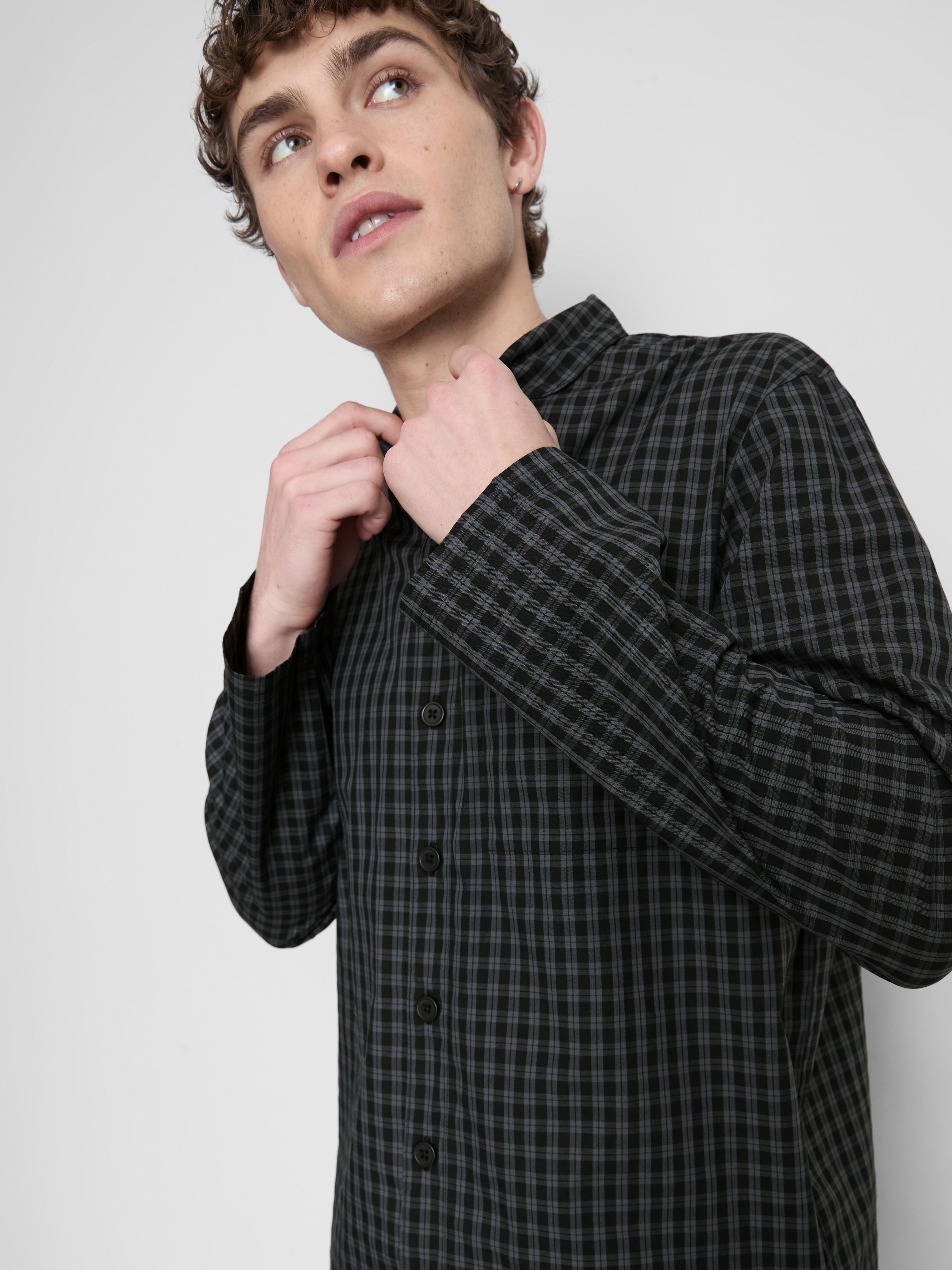 Check Poplin Long Pyjamas