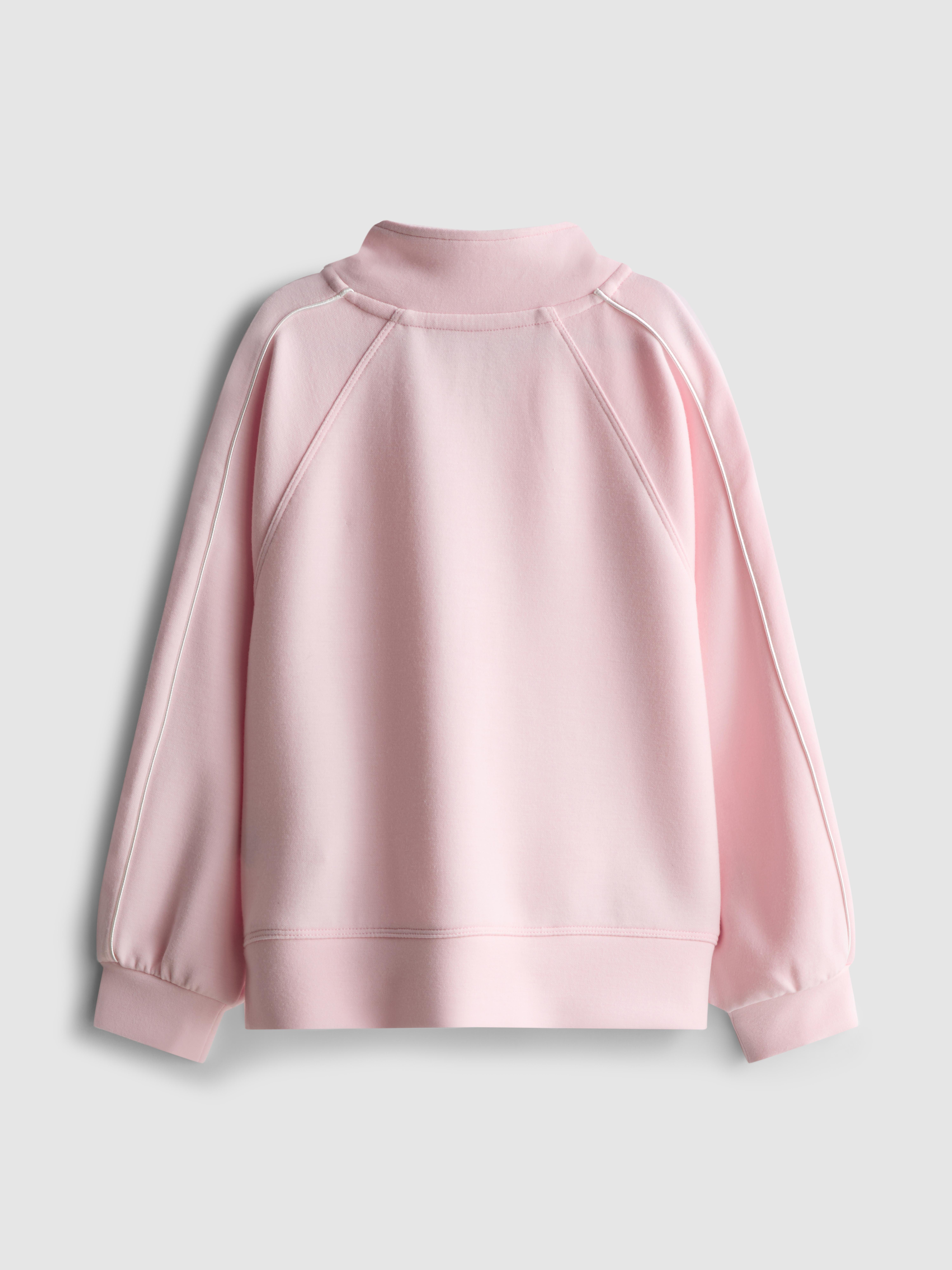 Girls Pink 1.5-8yrs | Half-Zip Sweatshirt