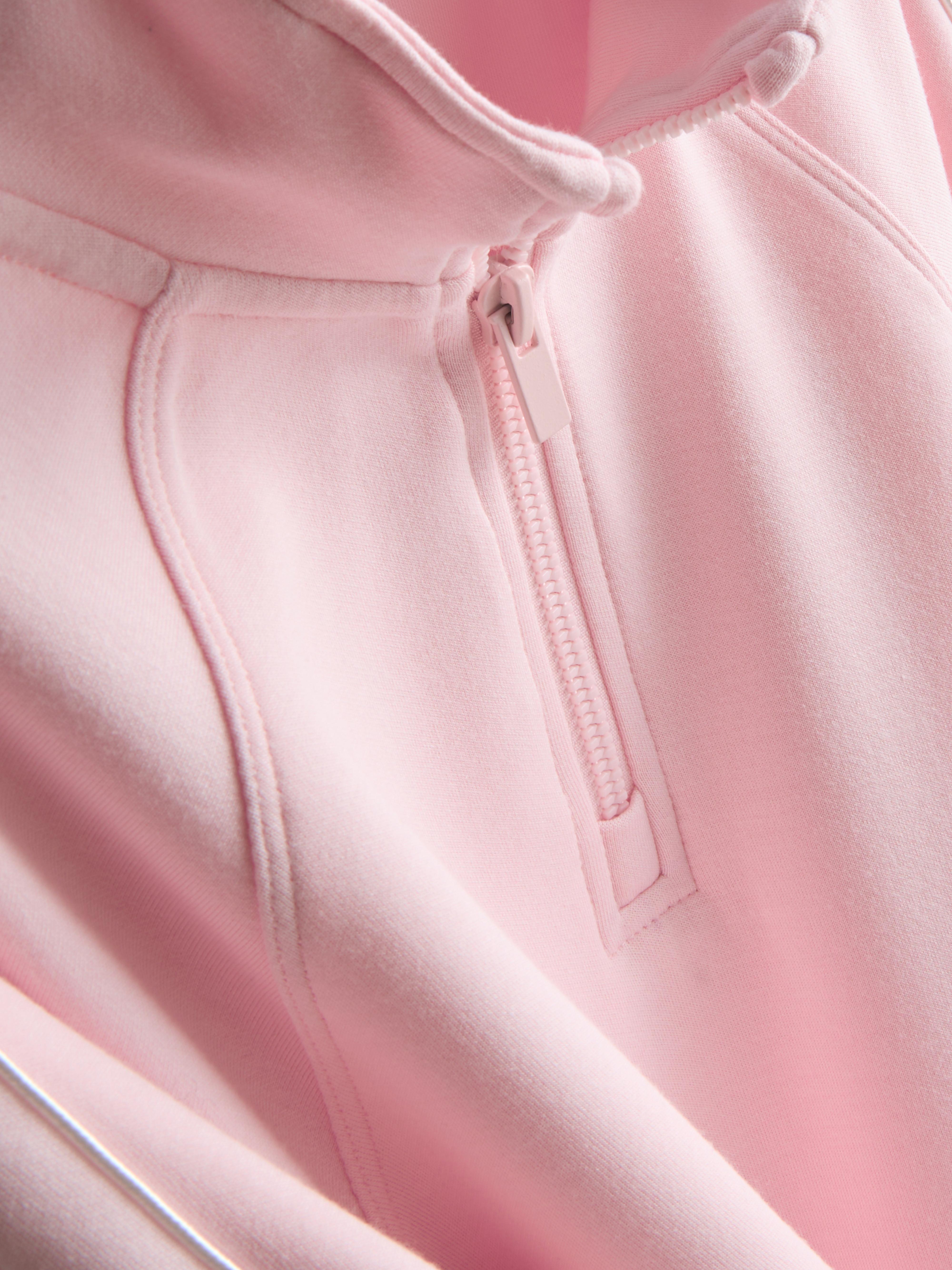 Girls Pink 1.5-8yrs | Half-Zip Sweatshirt