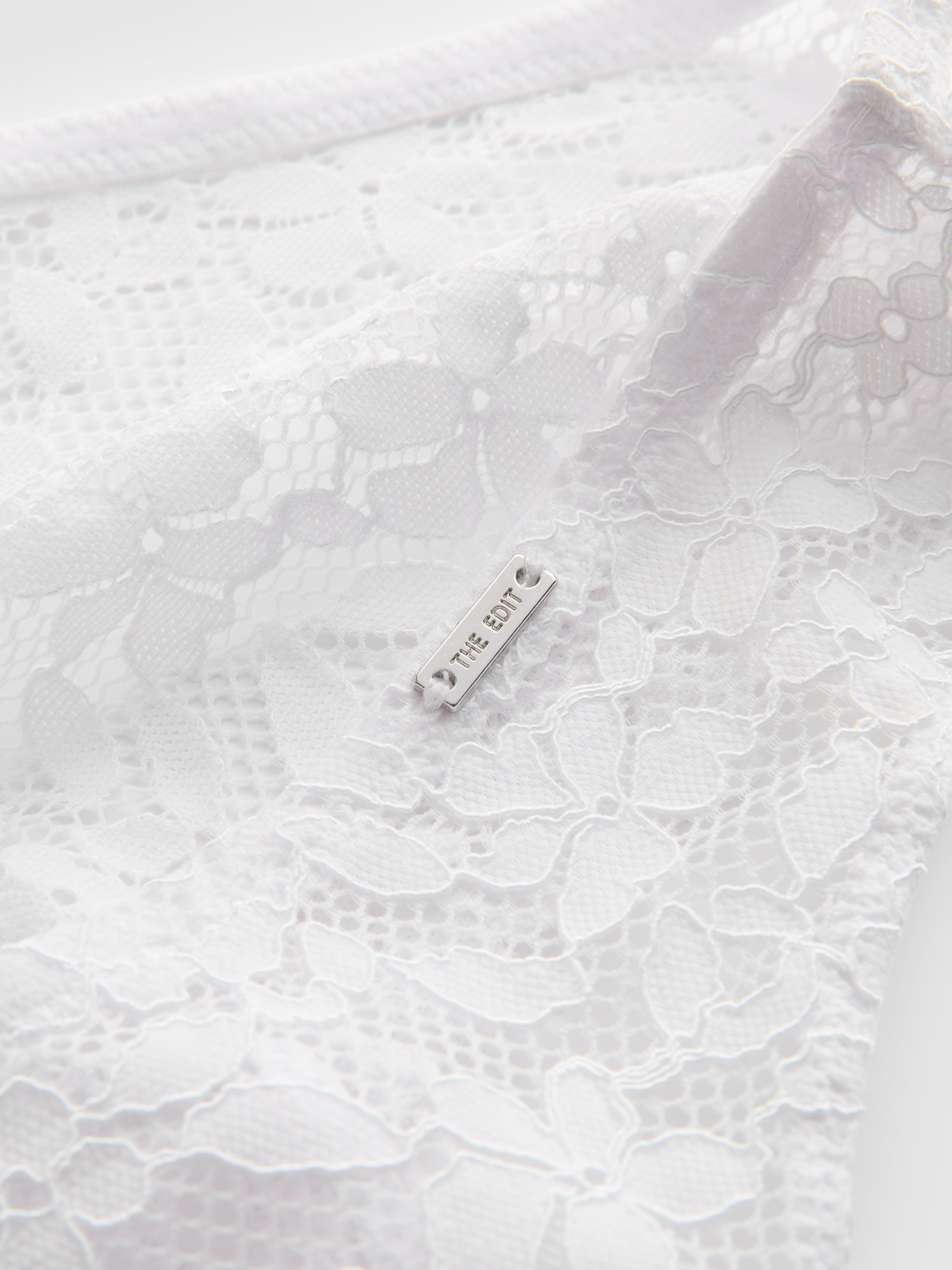 Brazilian slip van gebloemd kant The Edit