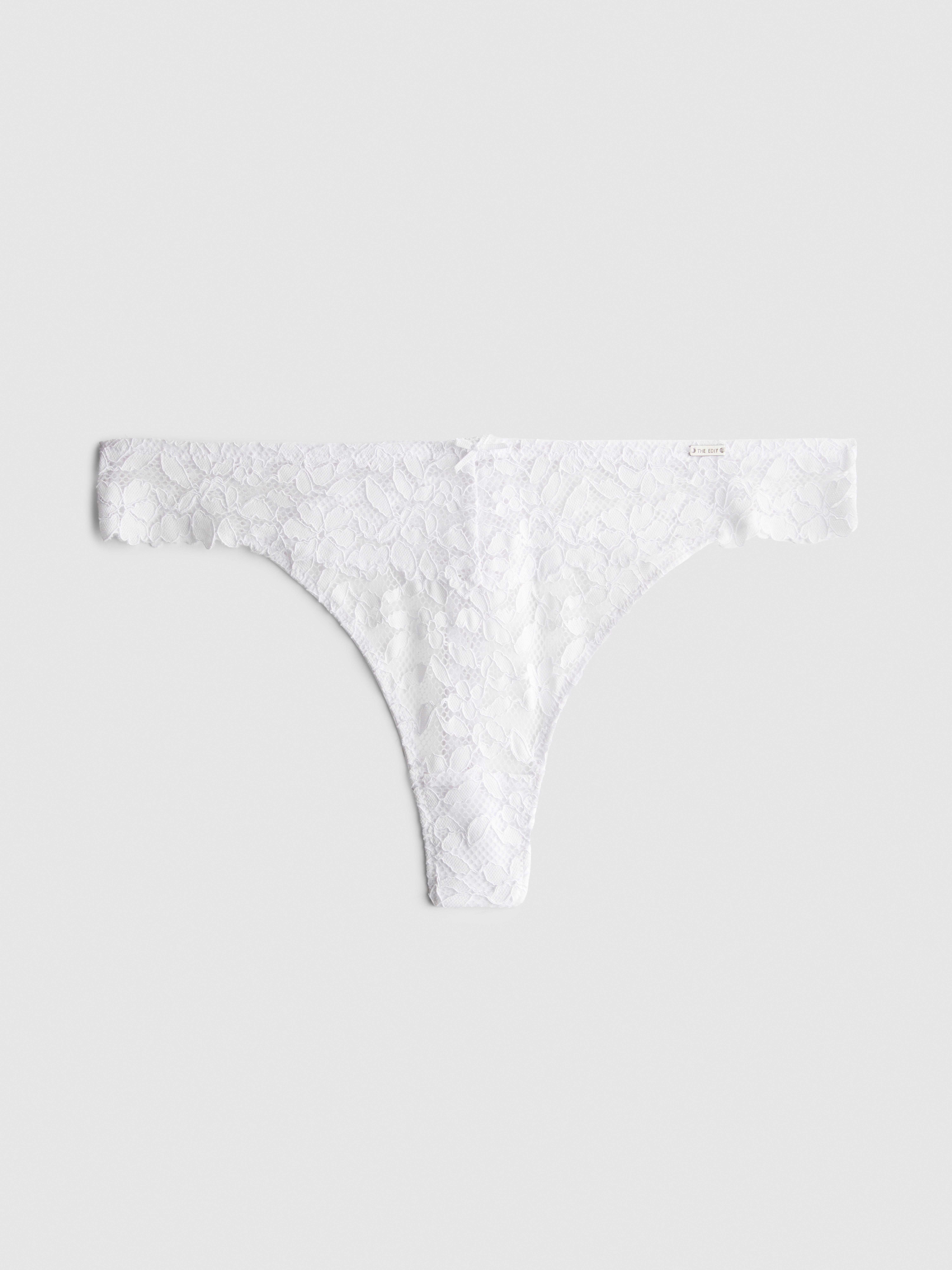 The Edit Floral Lace Thong