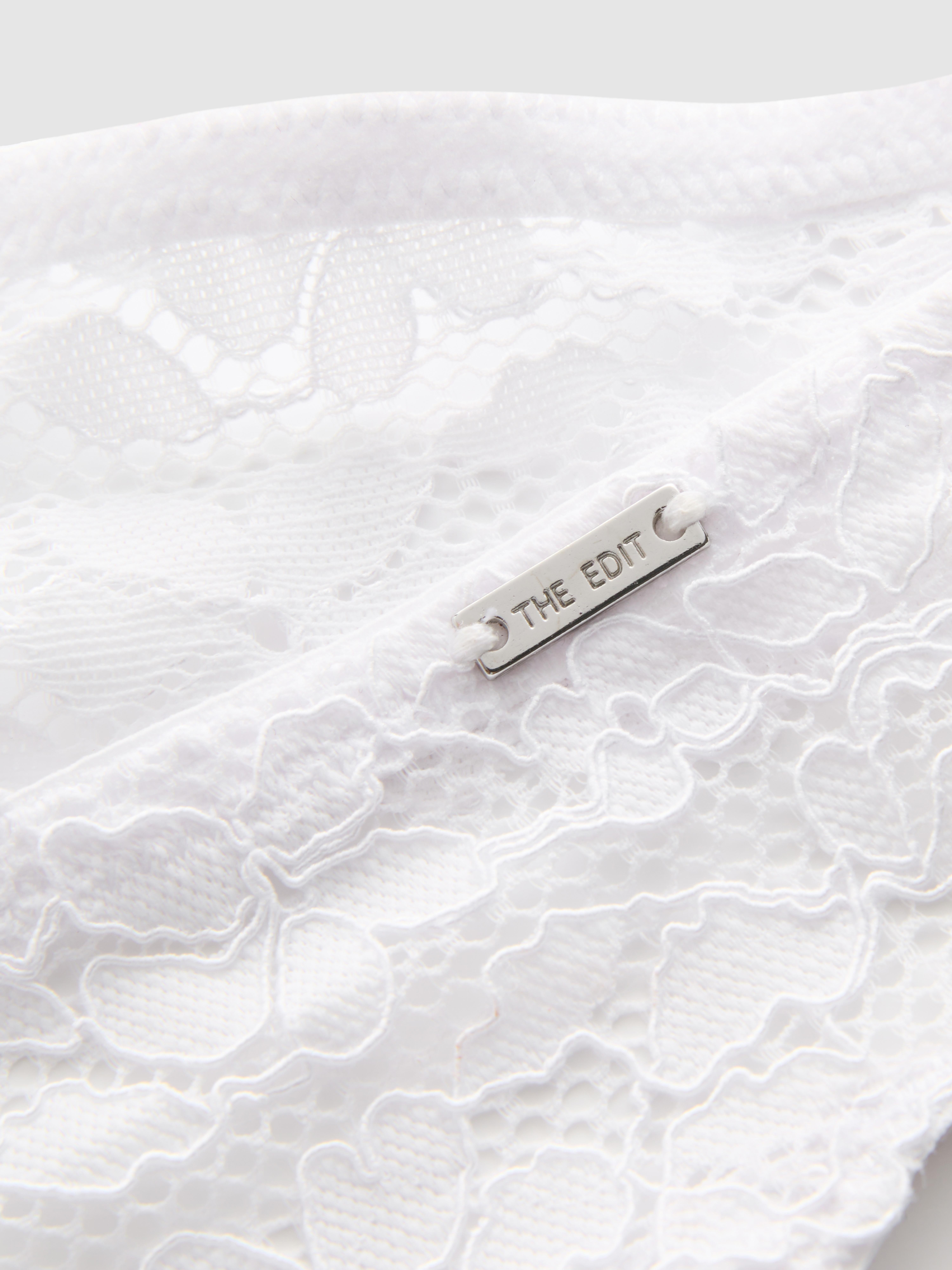 The Edit Floral Lace Thong