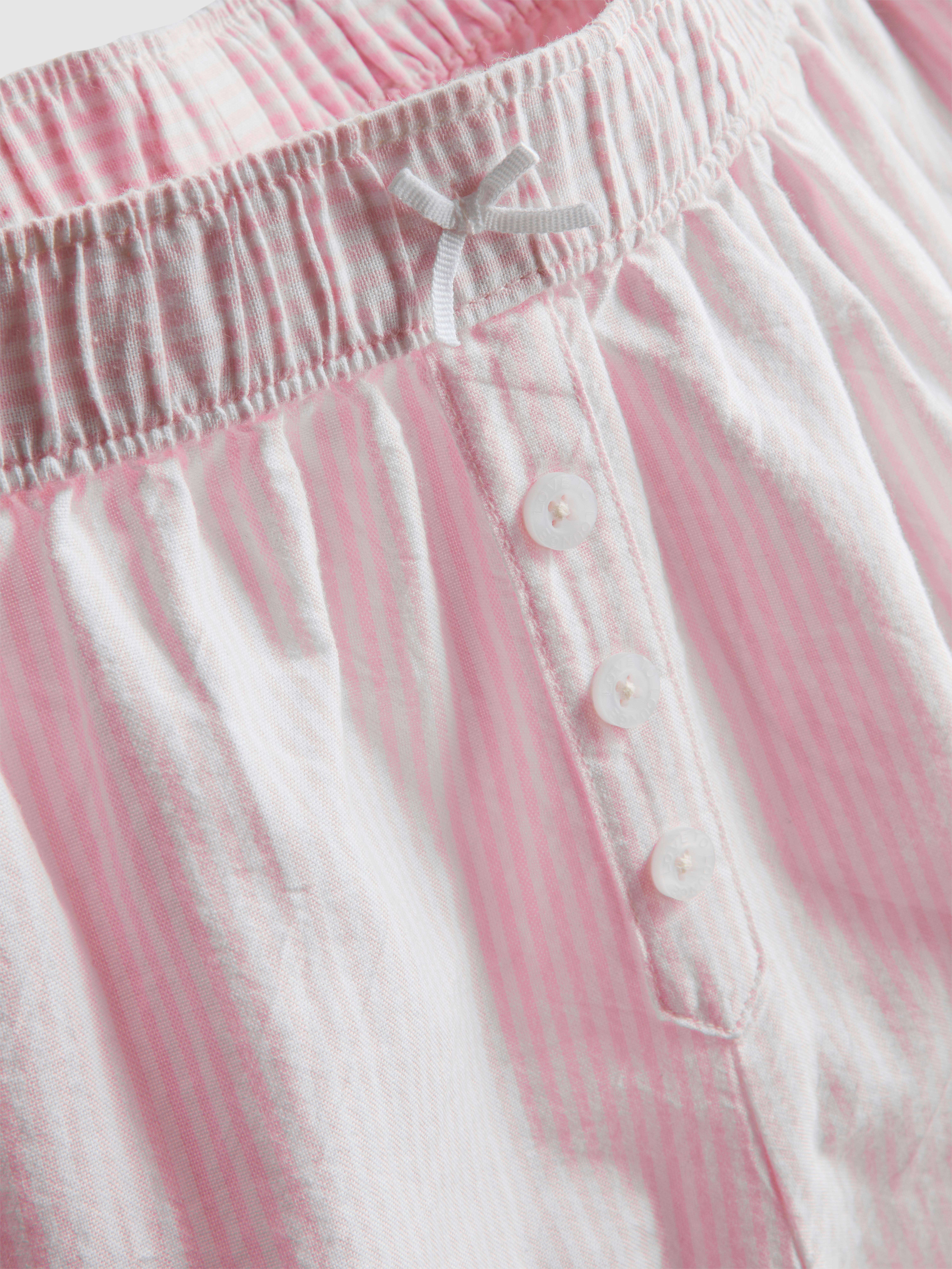 Cotton Oxford Pajama Shorts