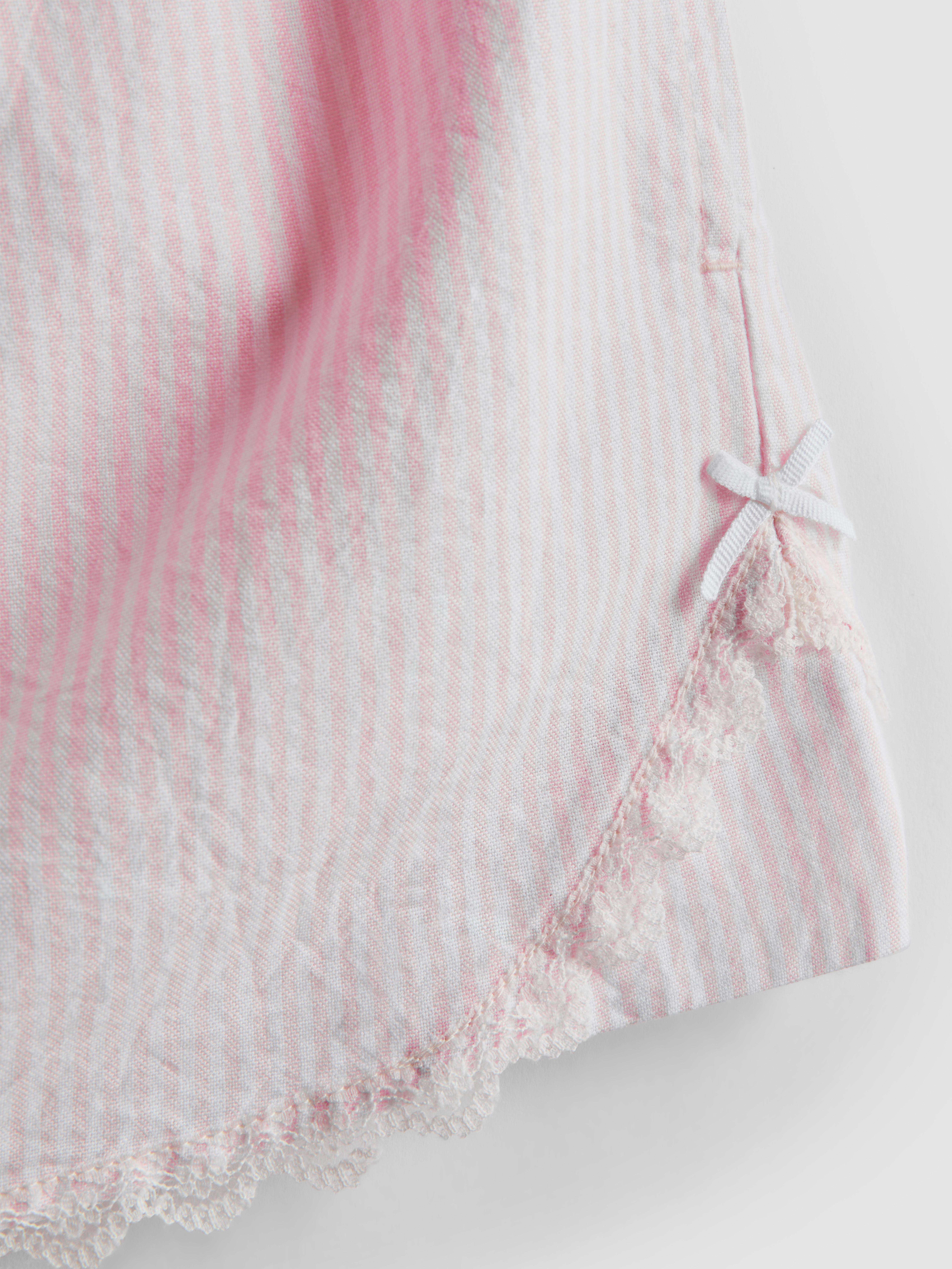 Cotton Oxford Pajama Shorts