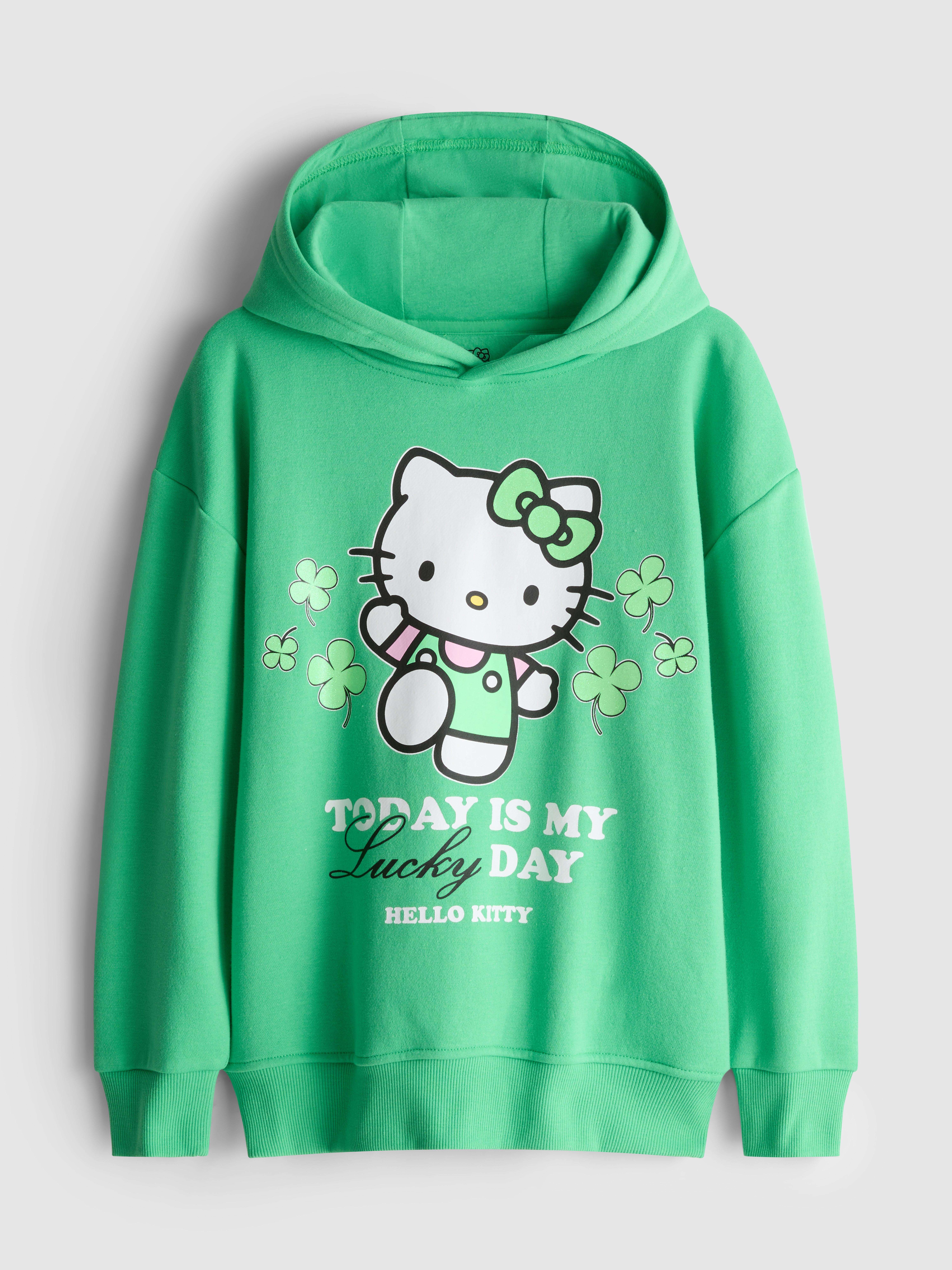 Girls Green 7-15yrs | Hello Kitty St. Patrick’s Day Hoodie