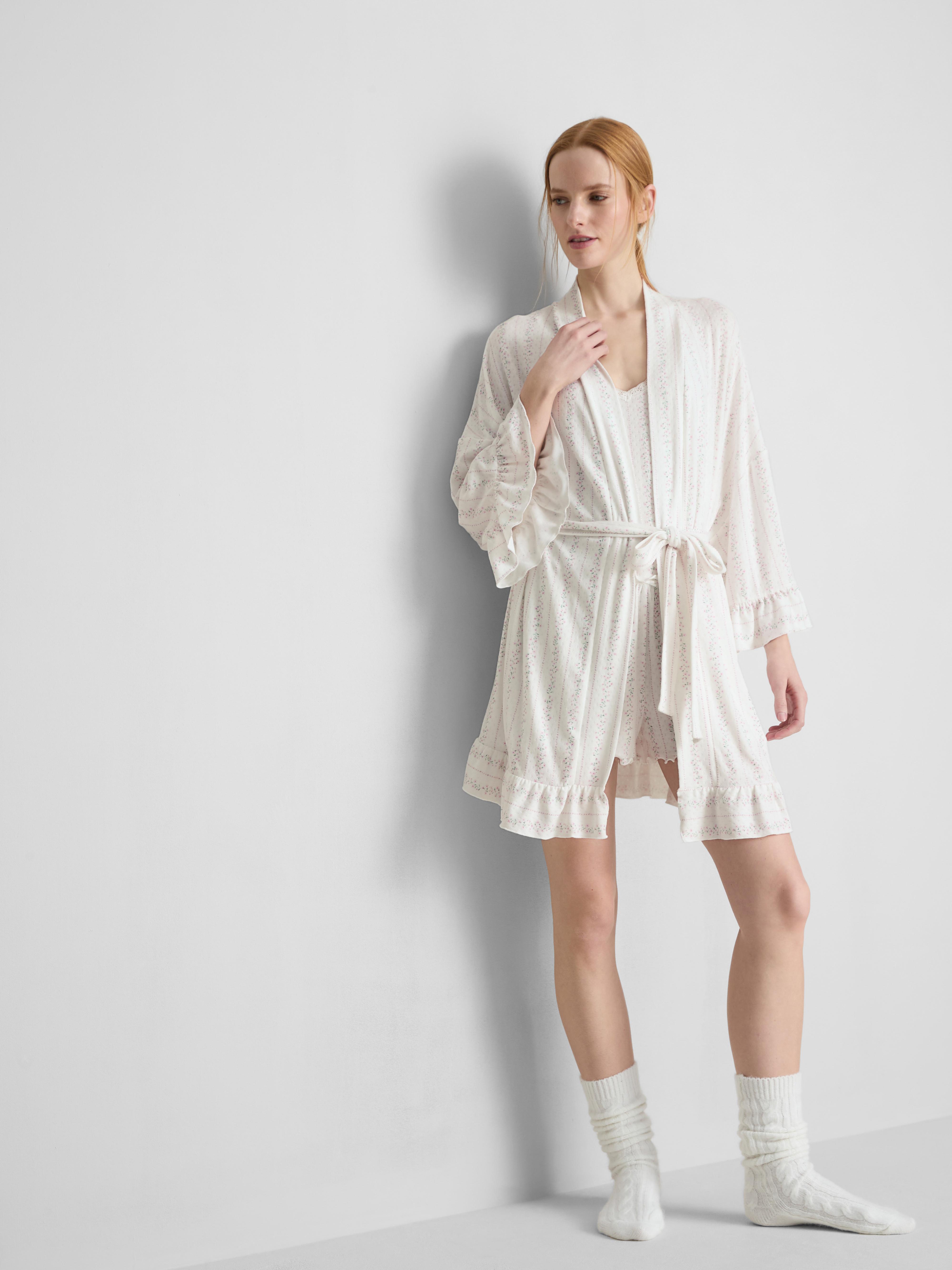 Floral Pointelle Dressing Robe