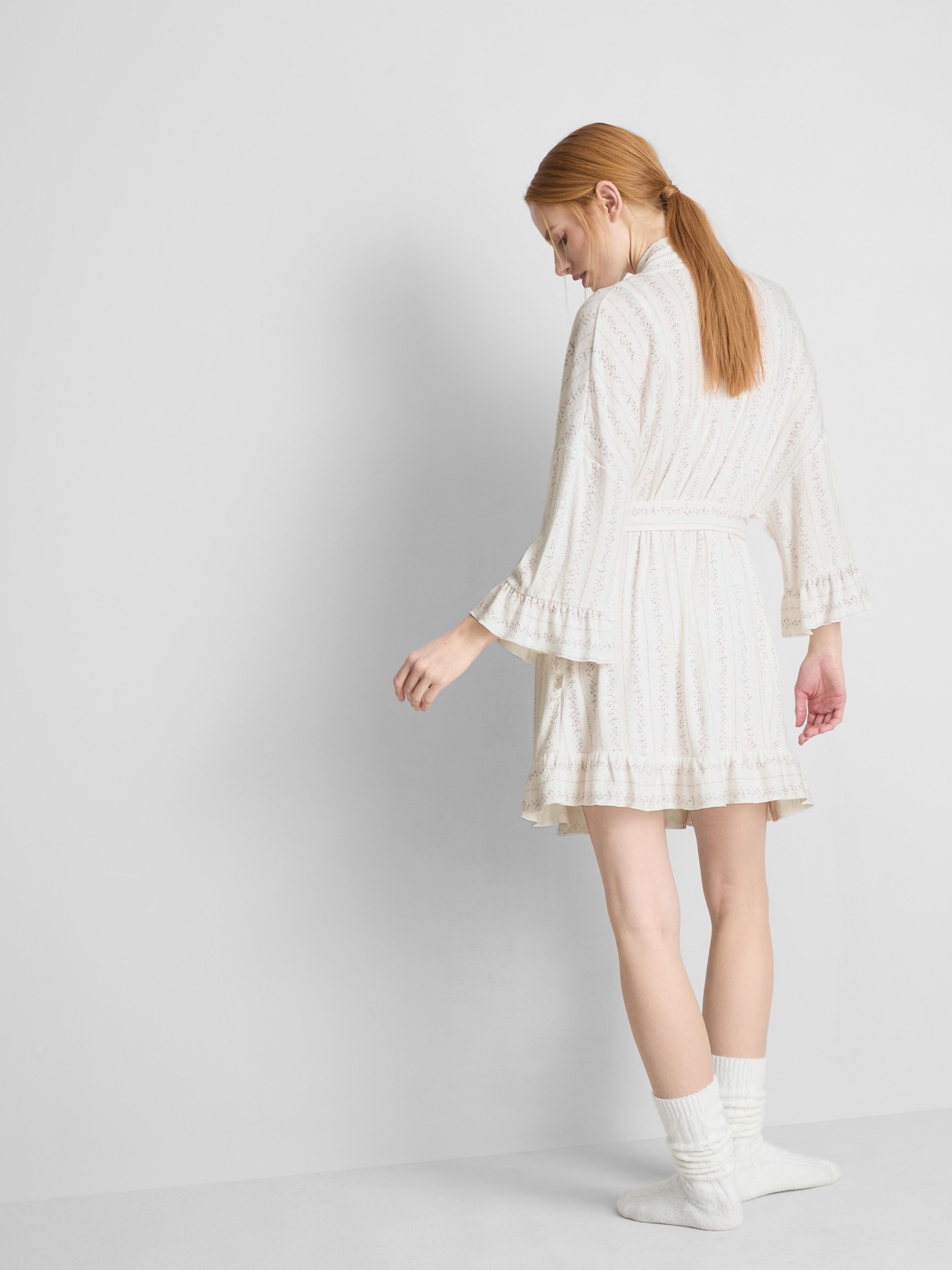 Floral Pointelle Dressing Robe