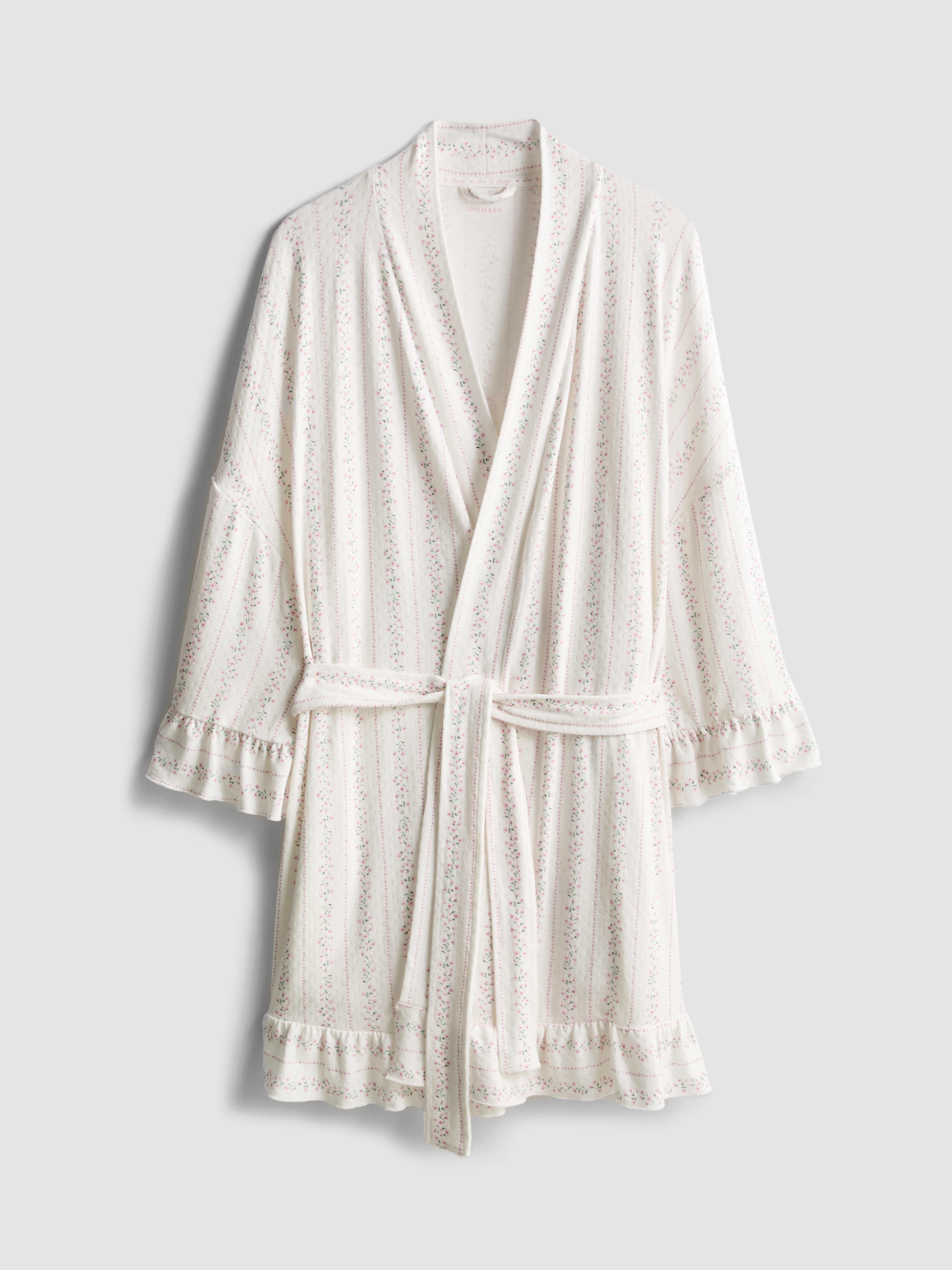 Floral Pointelle Dressing Robe