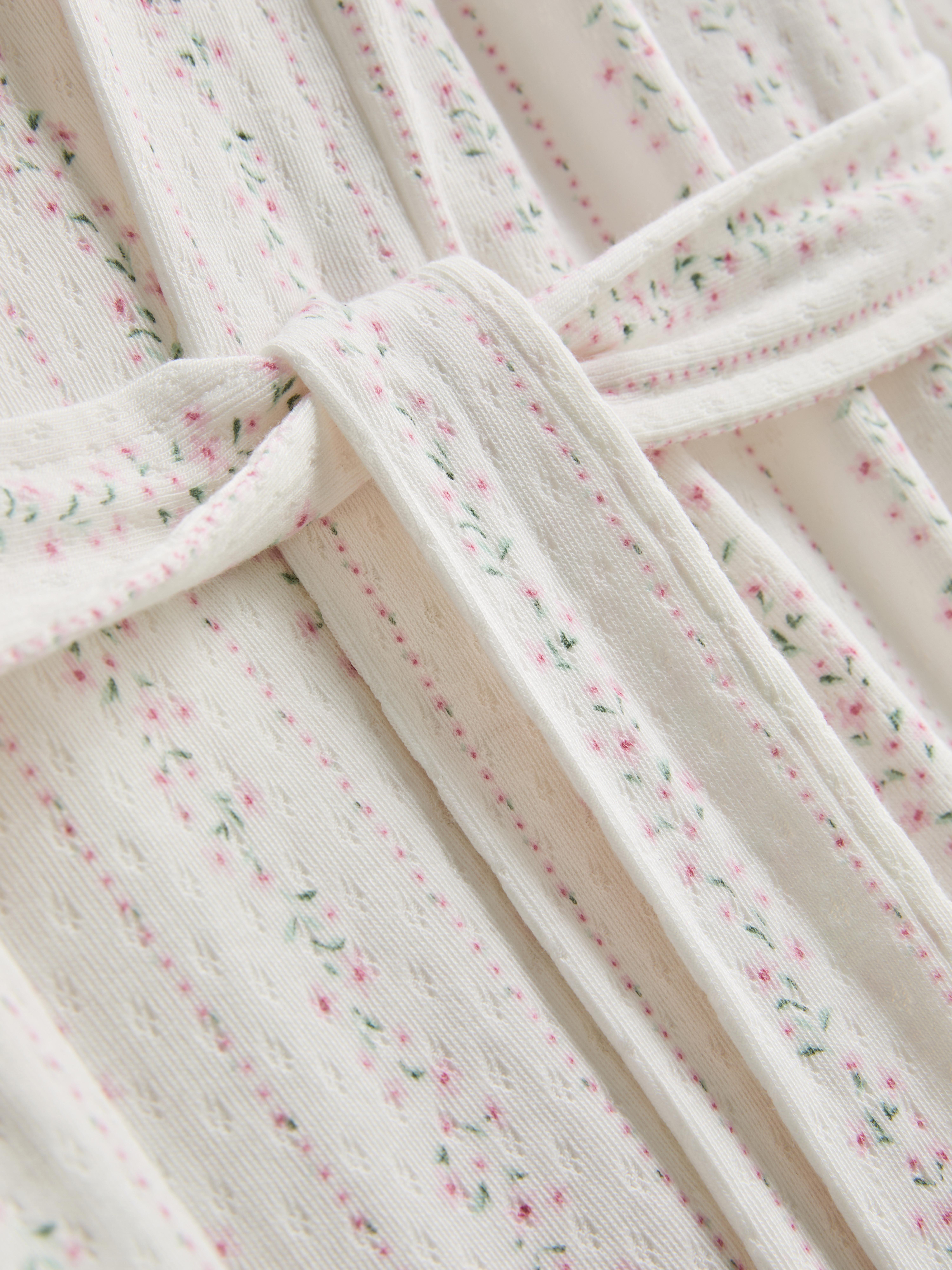 Floral Pointelle Dressing Robe