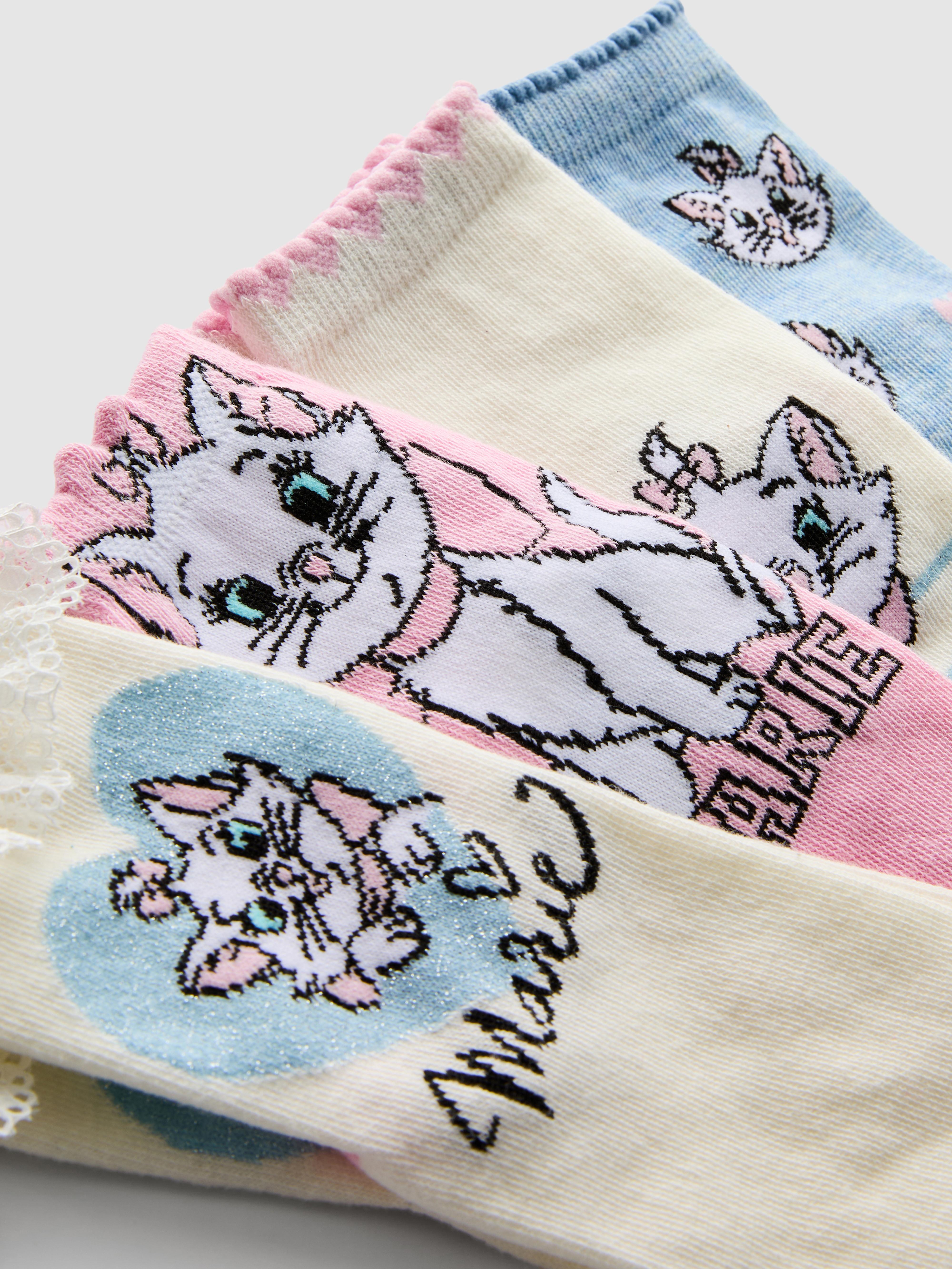 4pk Disney’s The Aristocats Marie Quarter Socks