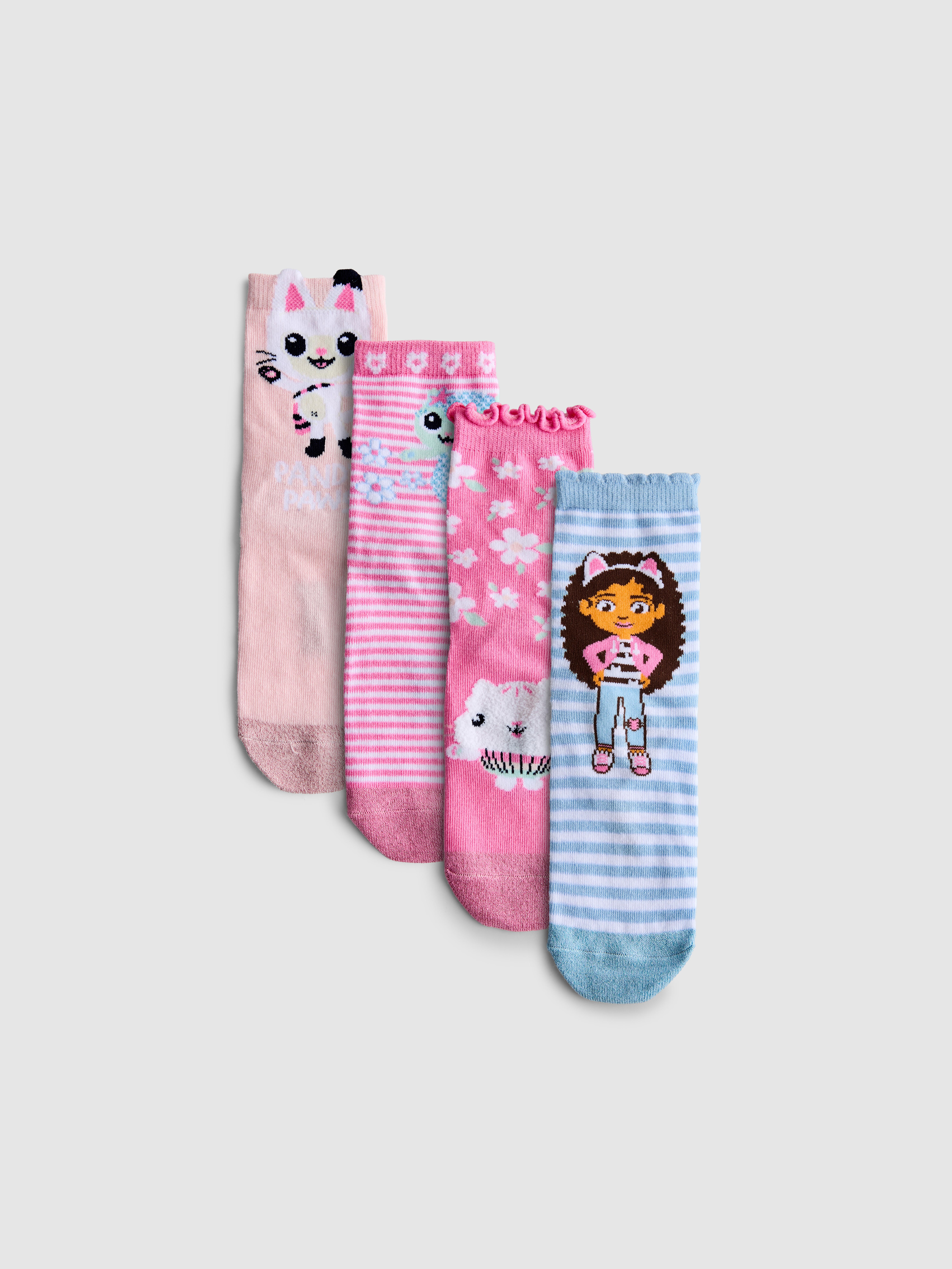 4pk Gabby’s Dollhouse Ankle Socks