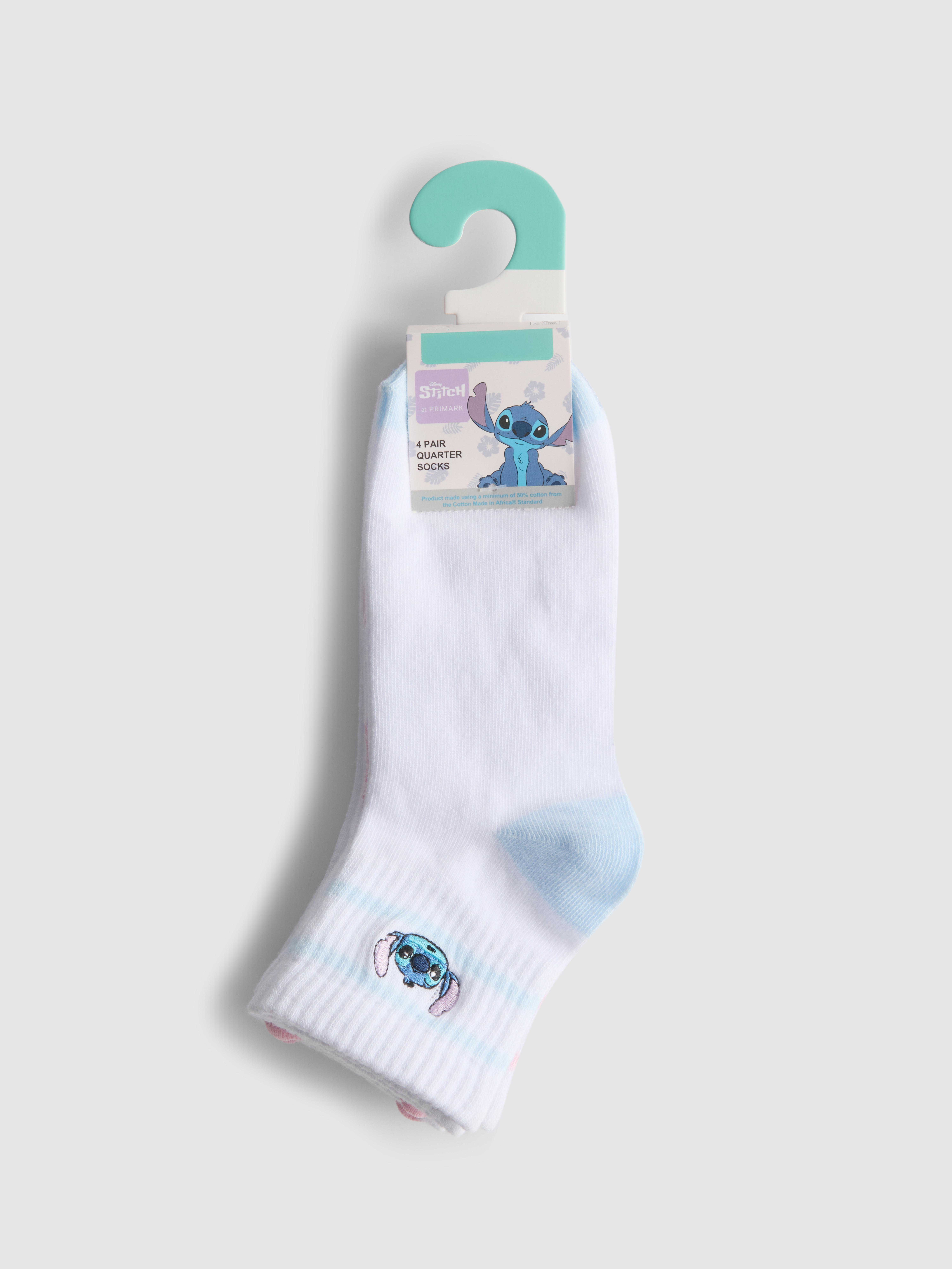 4pk Disney’s Stitch Quarter Socks