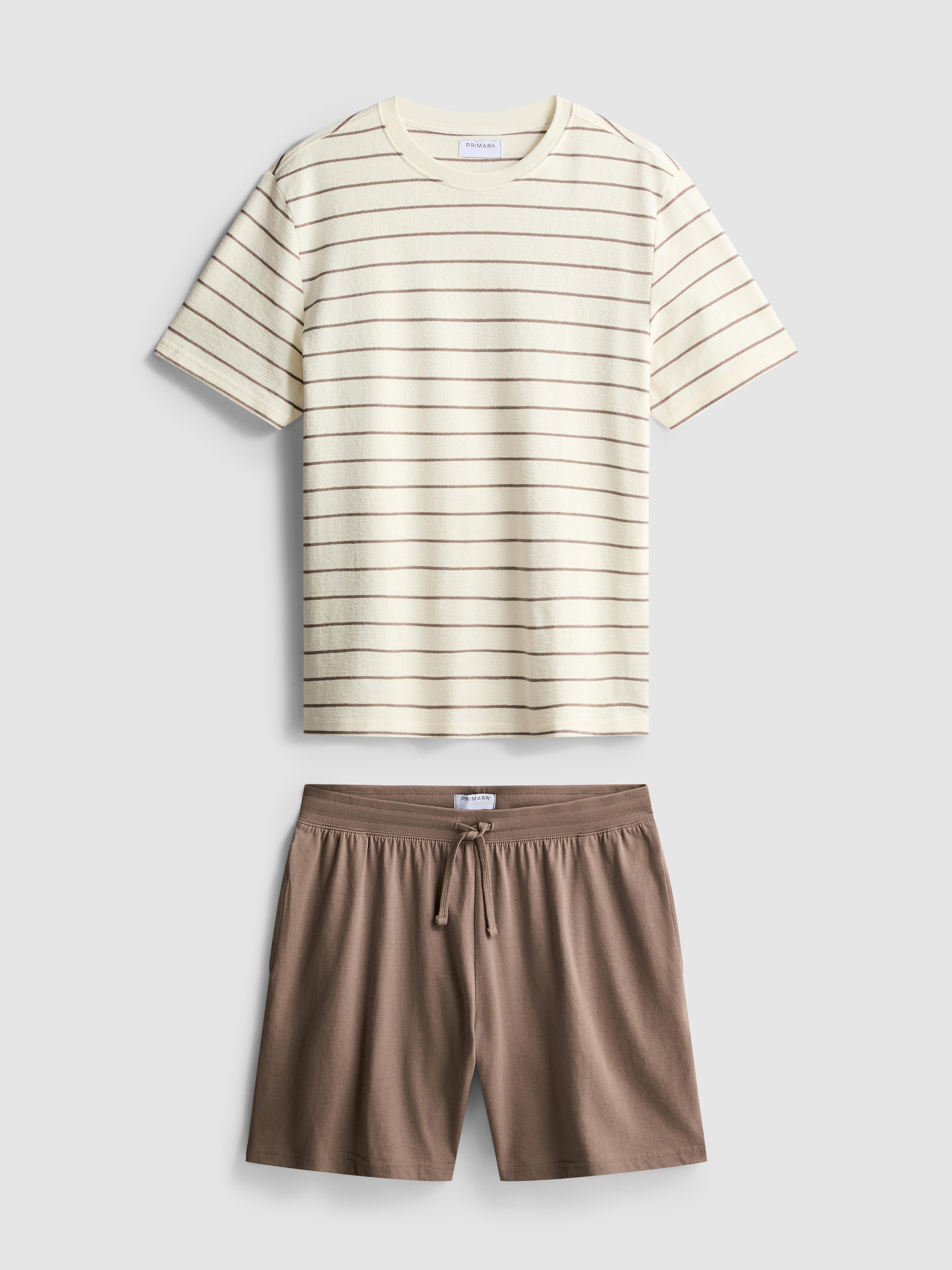 Texturált anyagú, rövid pizsamanadrág