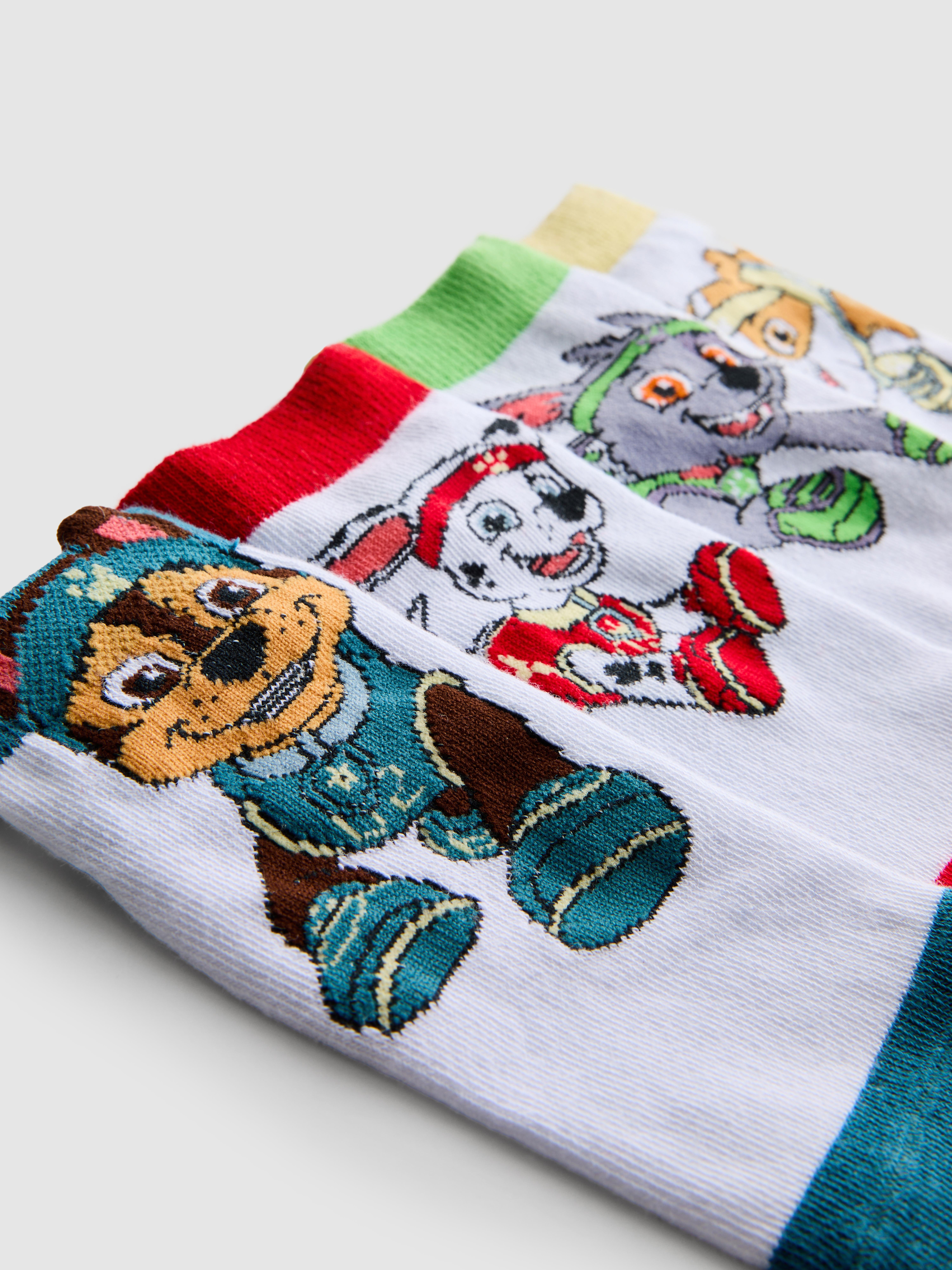 Boys White 4-Pack PAW Patrol Sneaker Socks