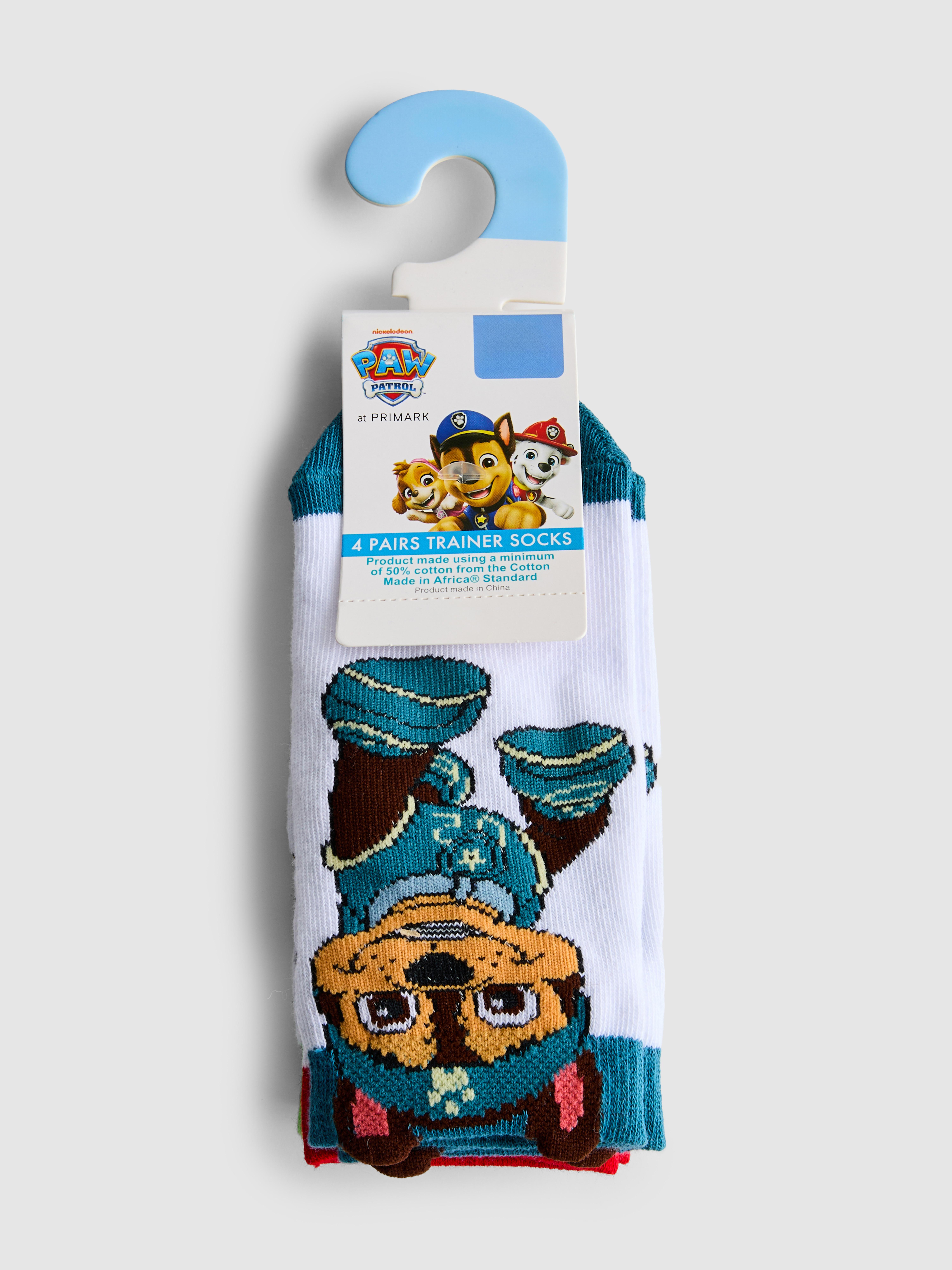 Boys White 4-Pack PAW Patrol Sneaker Socks