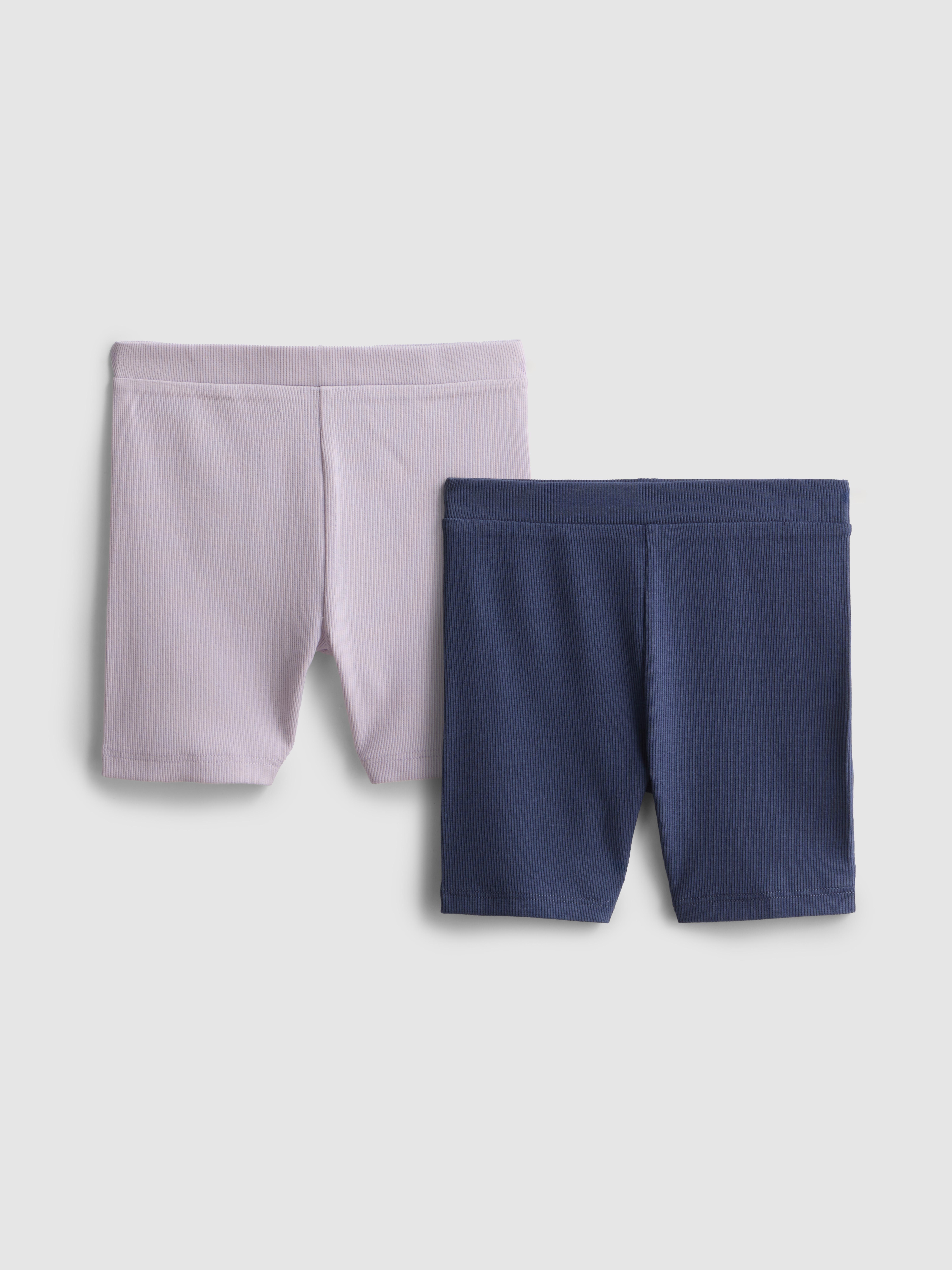 Girls Navy 1.5-8yrs | 2pk Ribbed Cycling Shorts