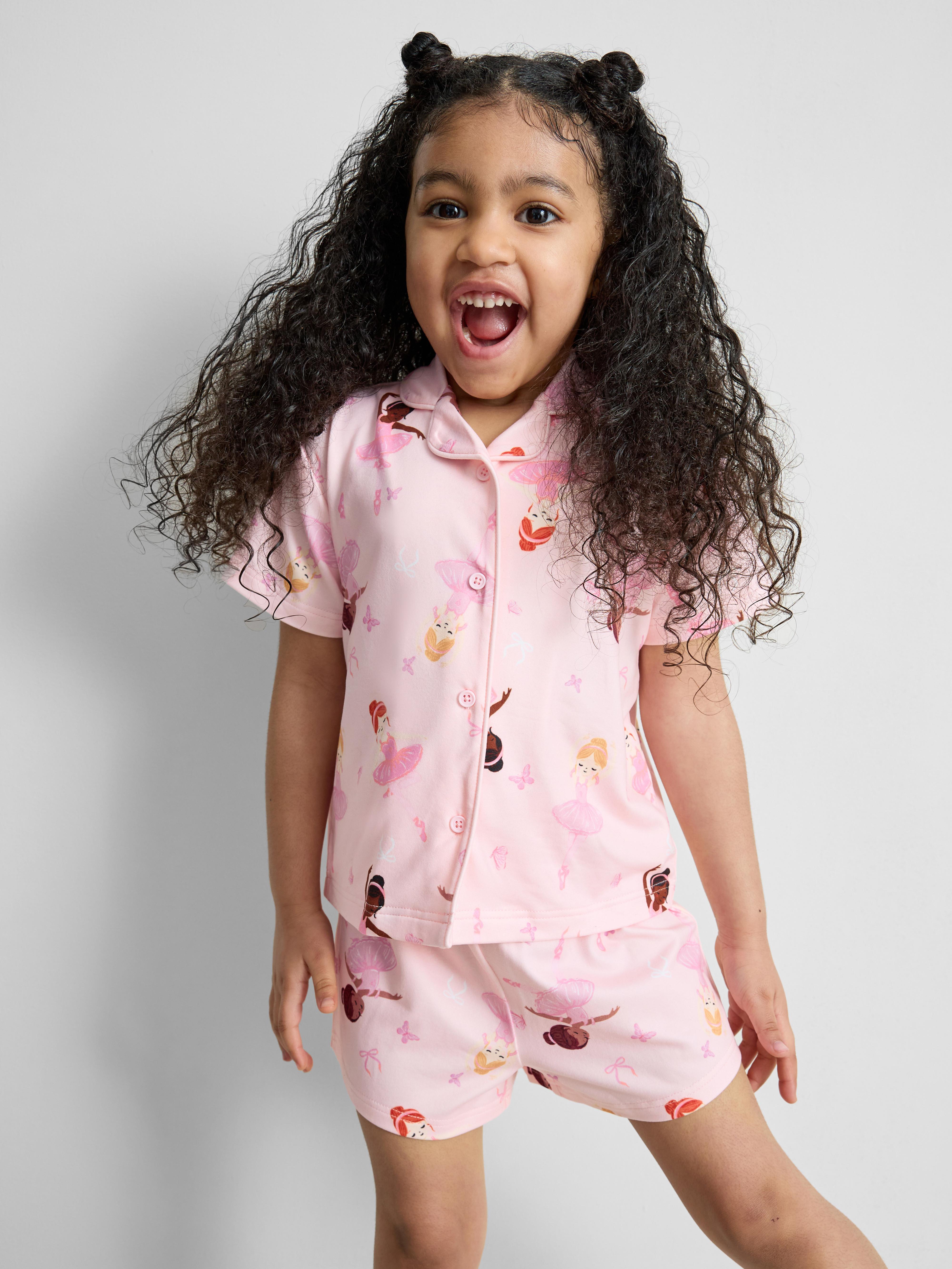 1,5–8 lat | Krótka piżama z nadrukiem baleriny