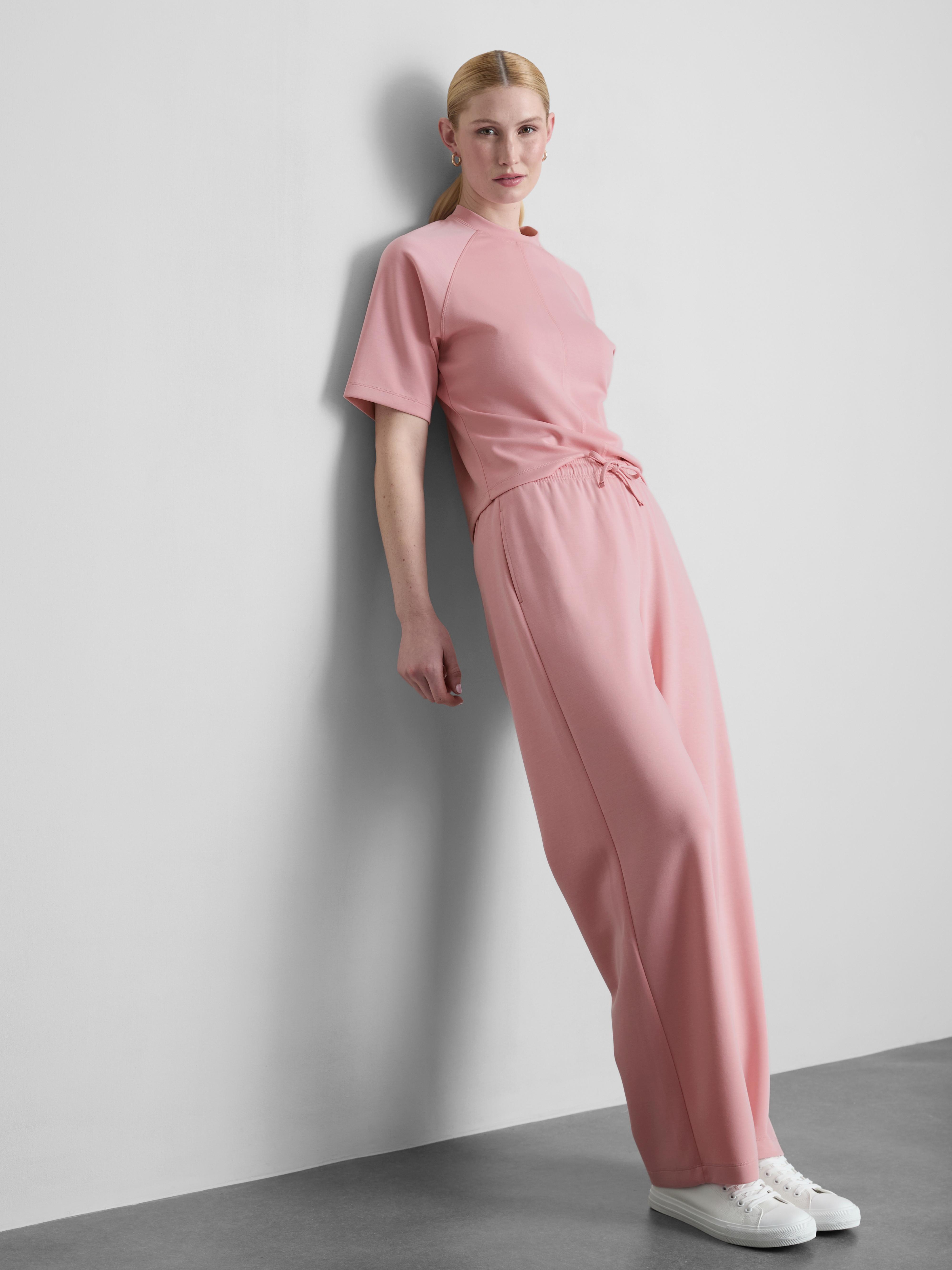 Calças cordão corte perna larga