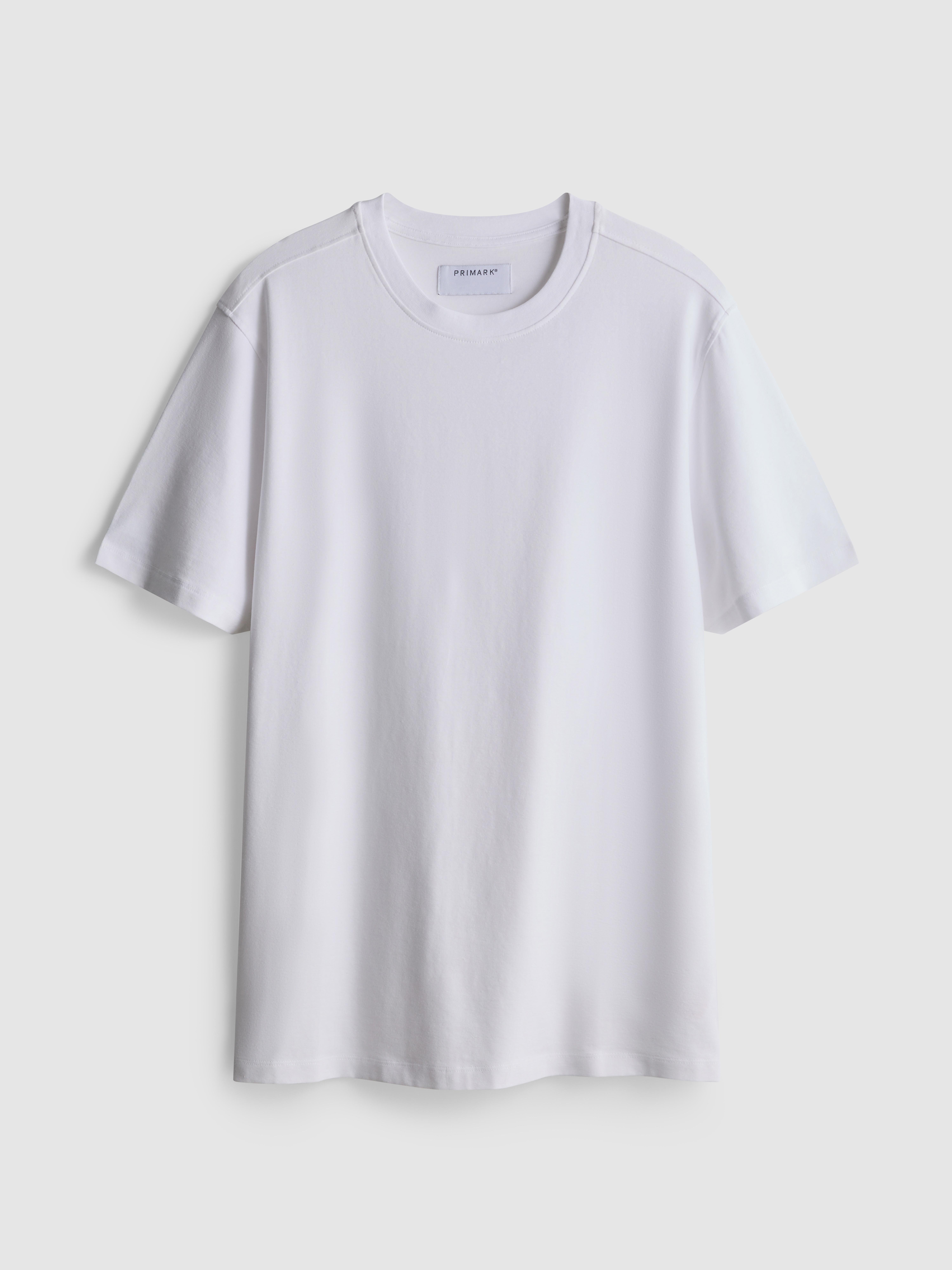 Men's White Slim-Fit Stretch Short-Sleeve T-Shirt