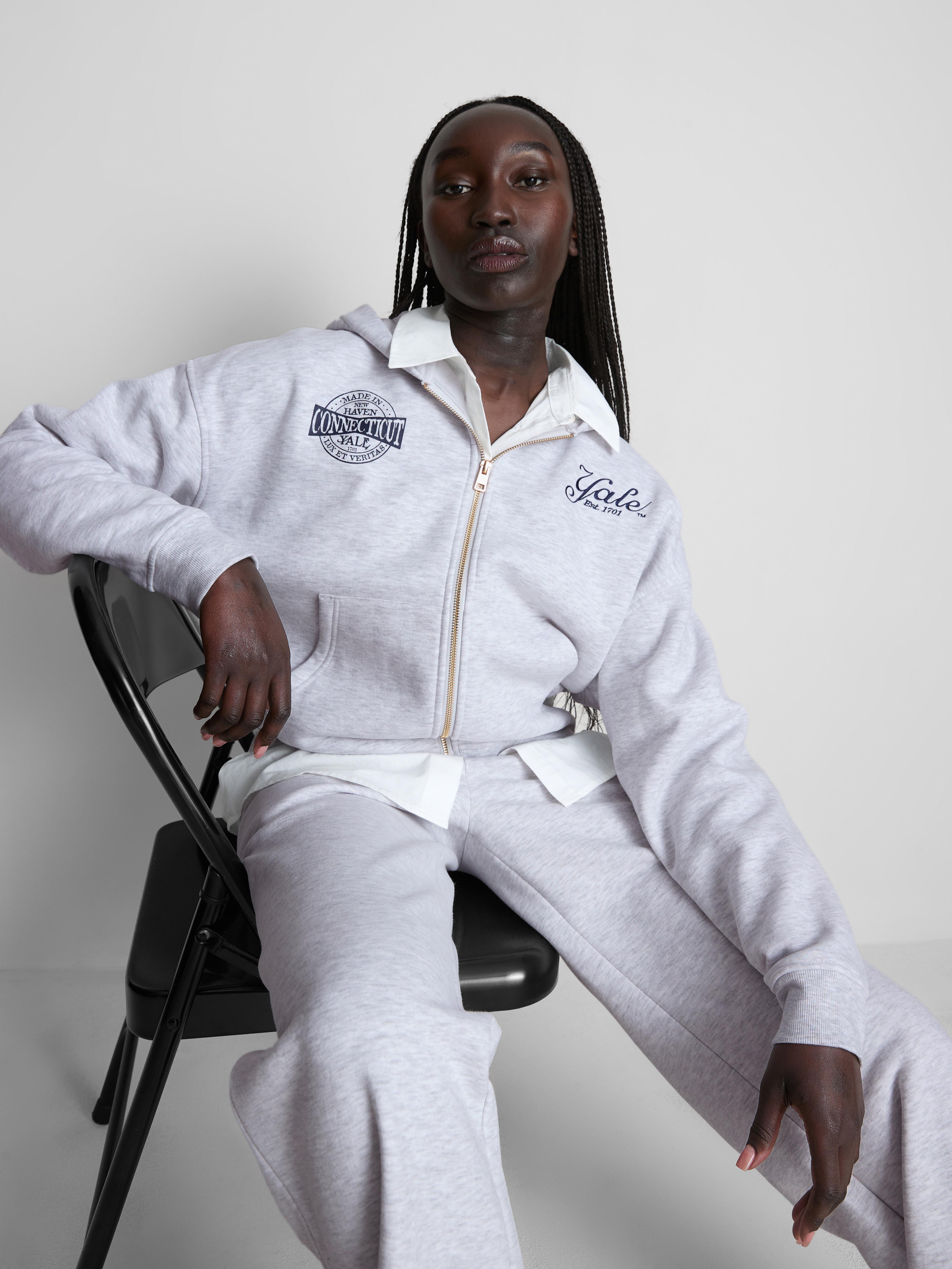 Yale Cotton Blend Zip Through Hoodie