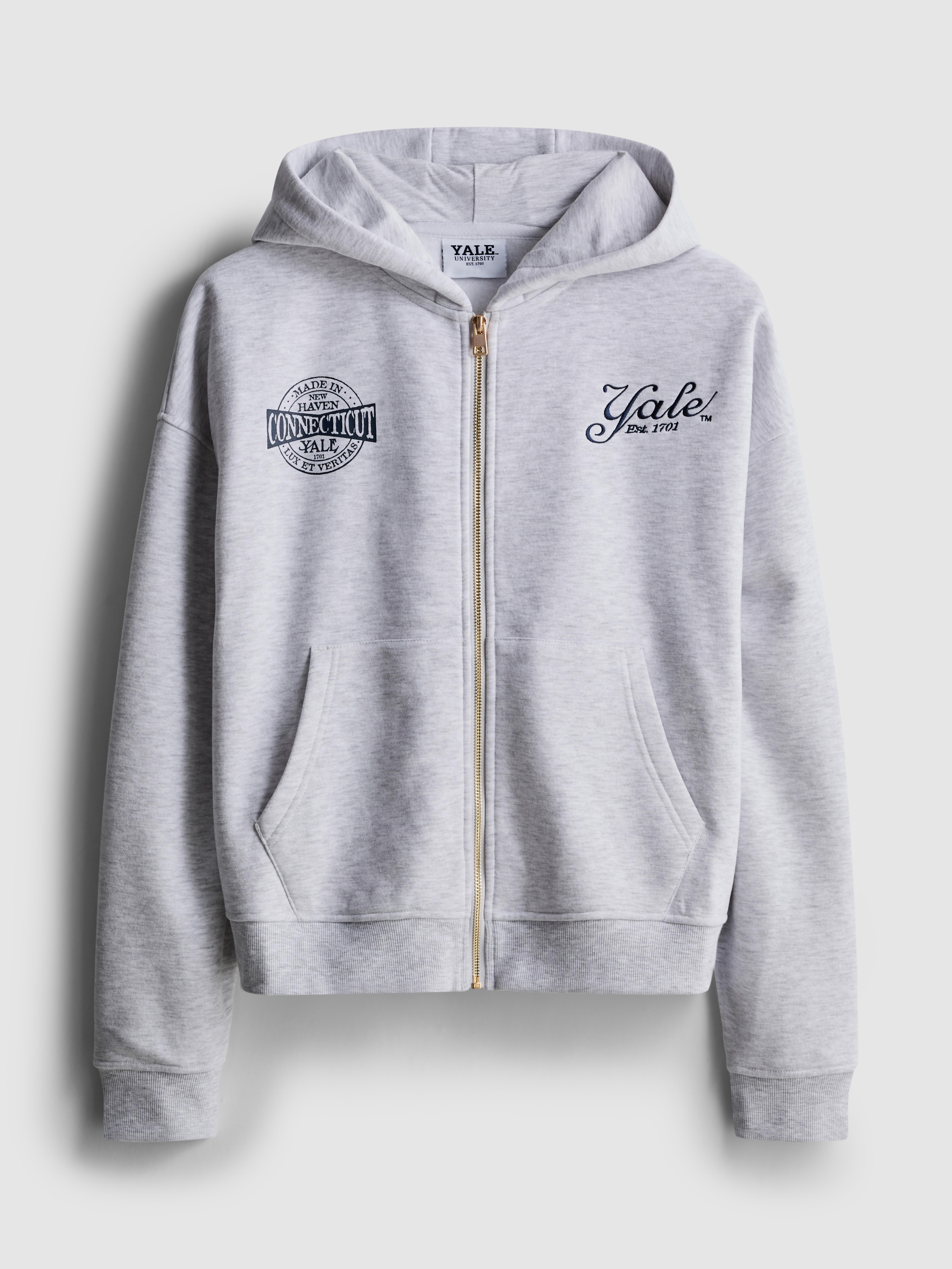 Yale Cotton Blend Zip Through Hoodie