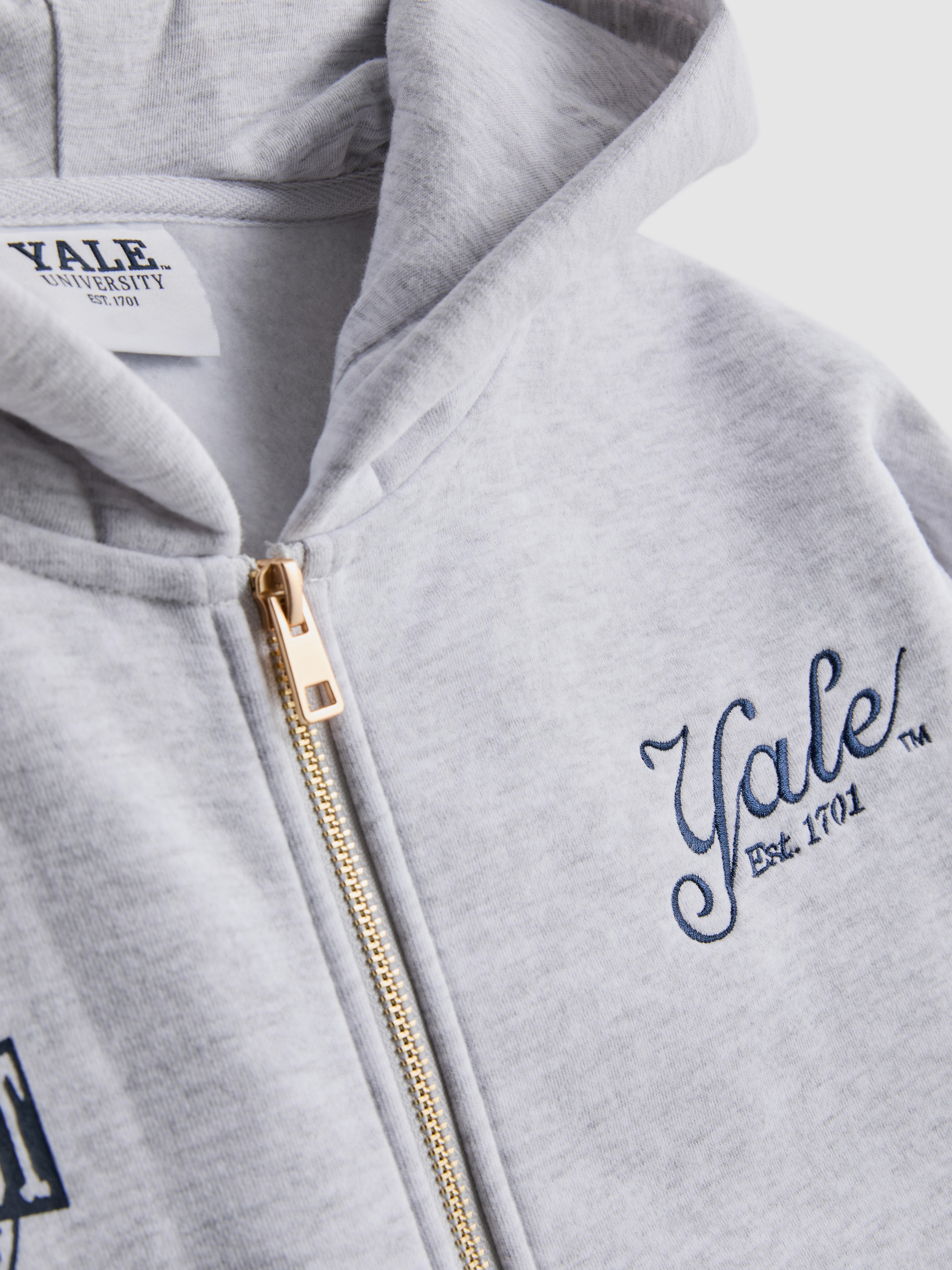 Yale Cotton Blend Zip Through Hoodie