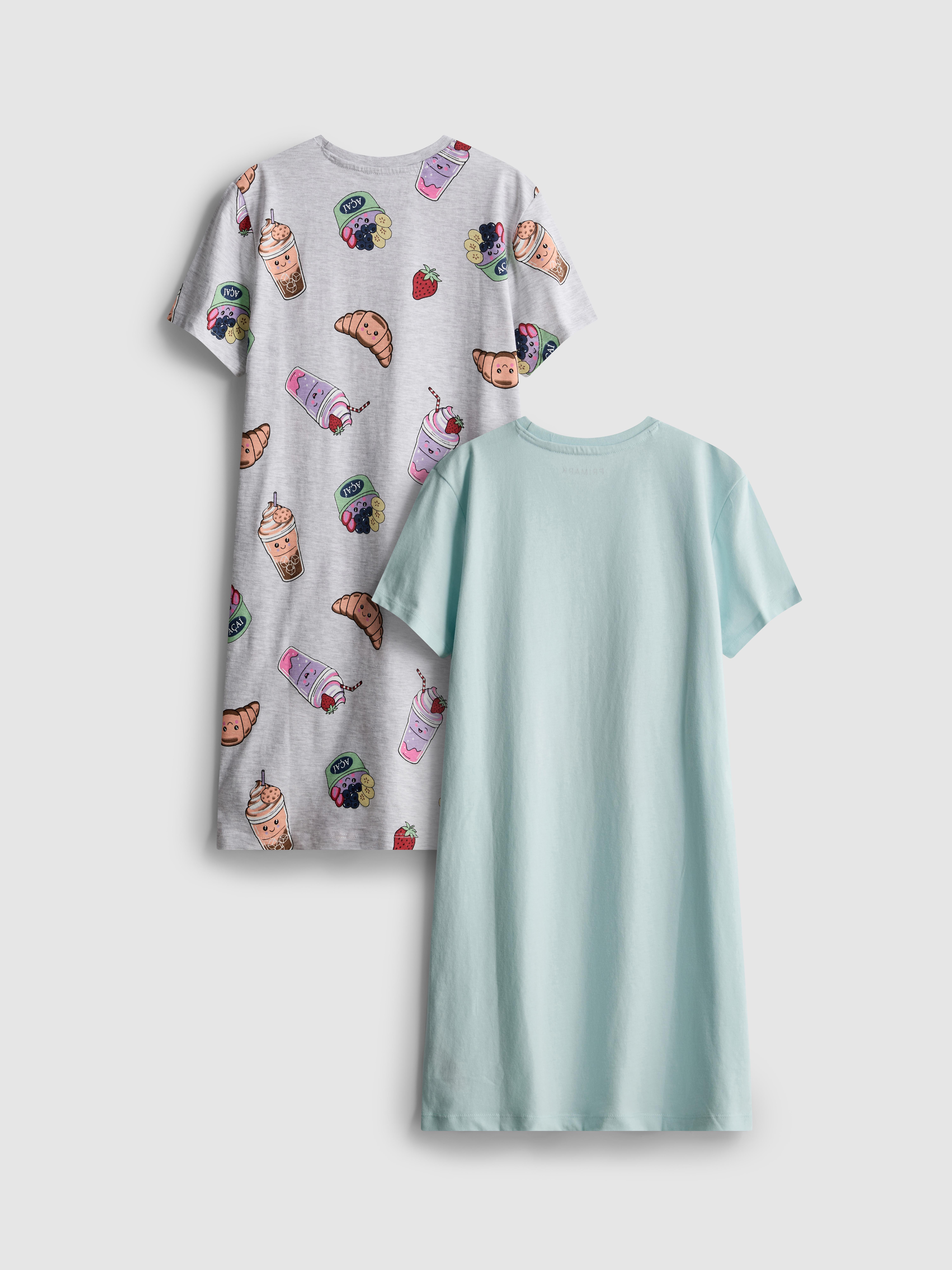 7-15yrs | 2pk Breakfast Graphic Sleep T-Shirts