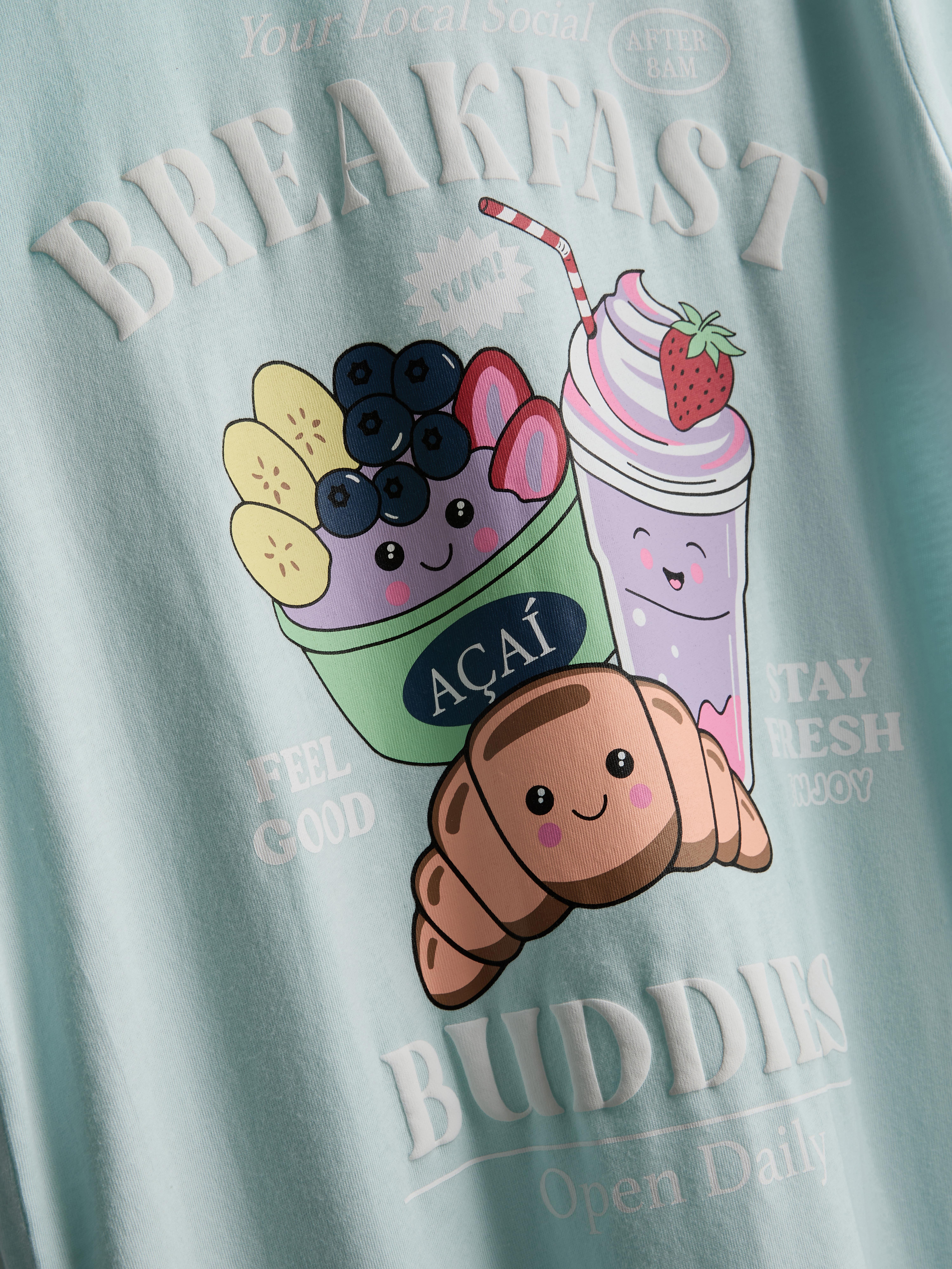 7-15yrs | 2pk Breakfast Graphic Sleep T-Shirts