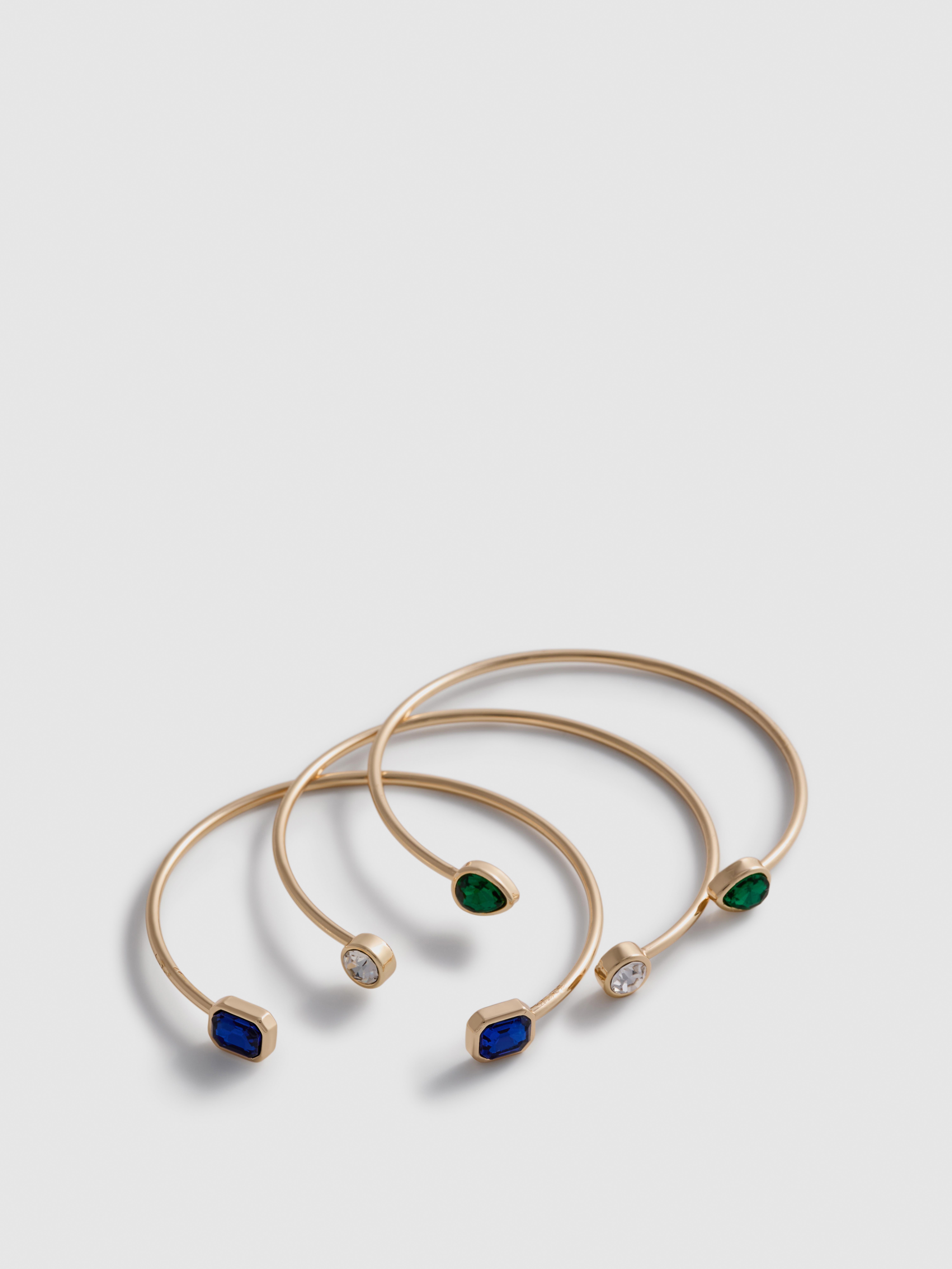 Lot de 3 bracelets de bras à pierres