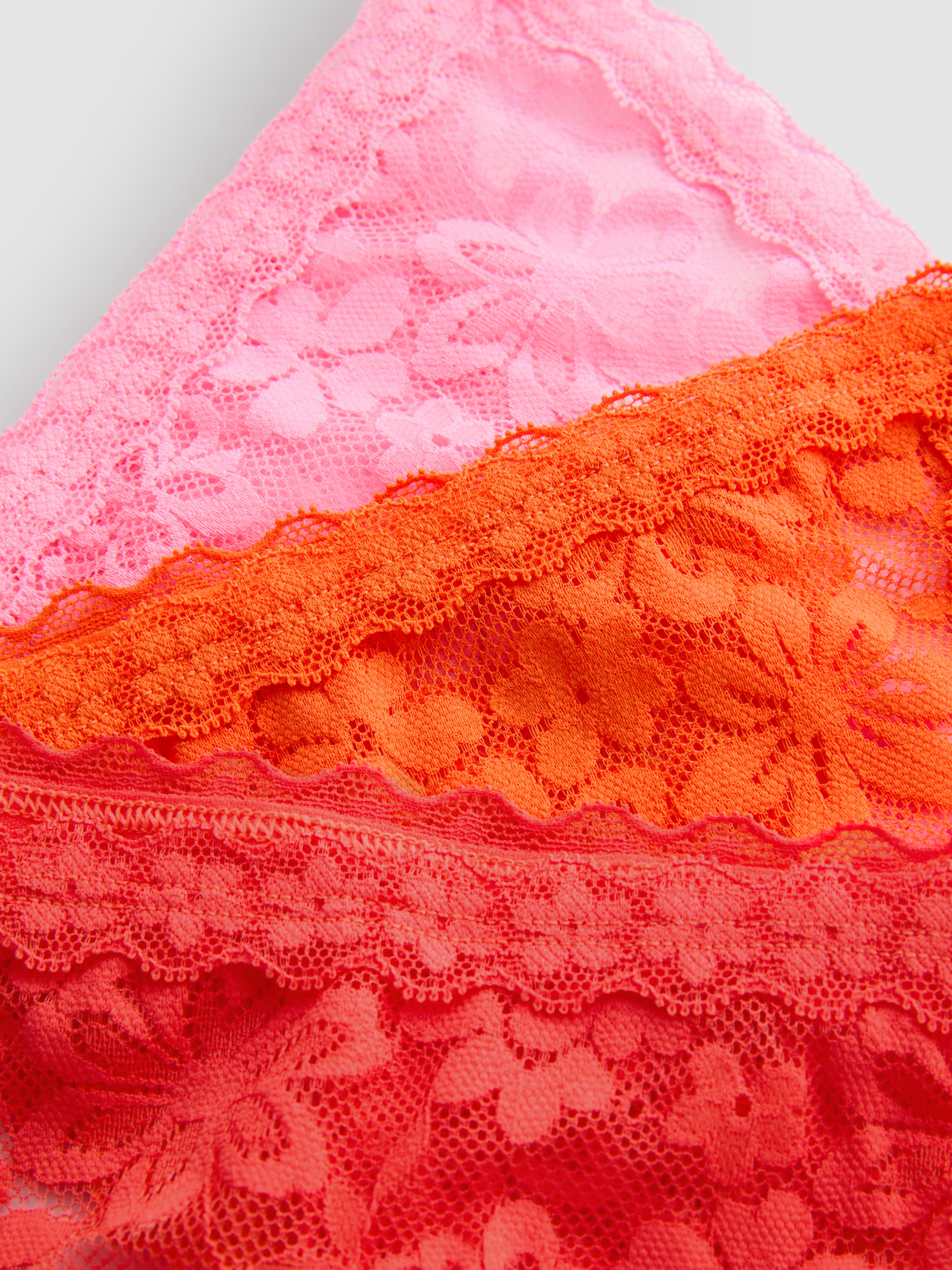 Lot de 3 strings en dentelle