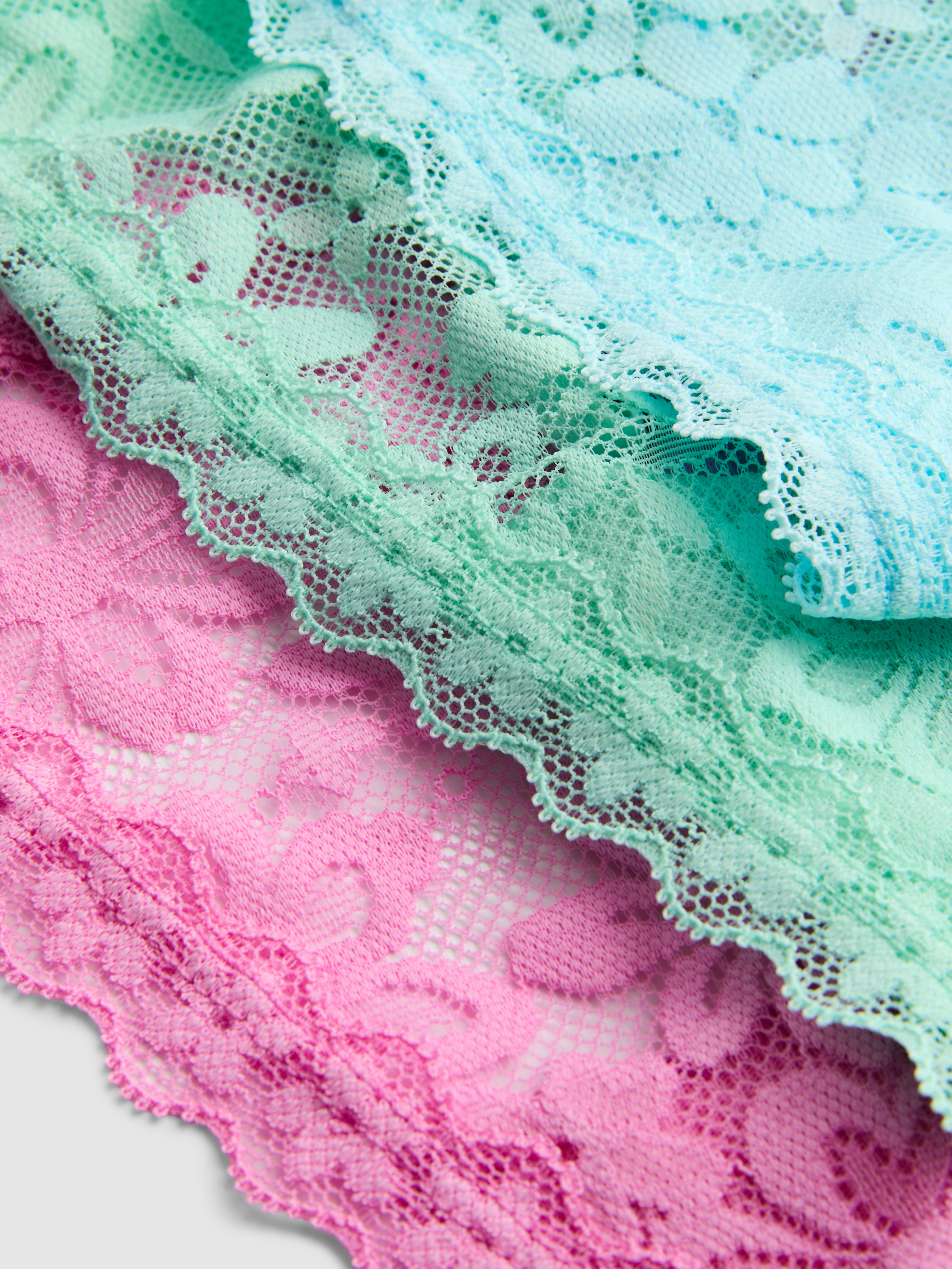 3pk Lace String Thongs
