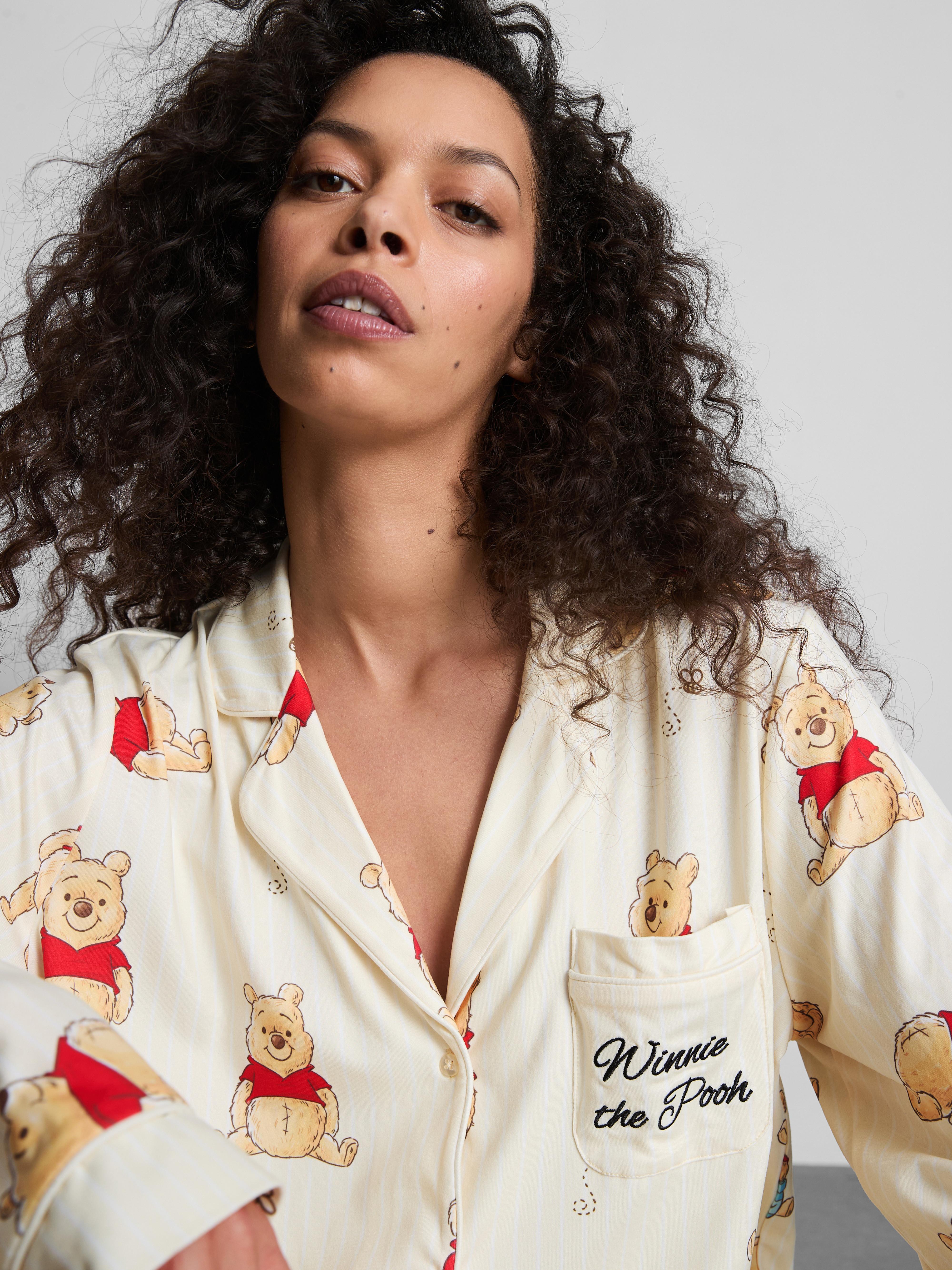 Women's Yellow Disney’s Winnie The Pooh Graphic Boyfriend Pajamas