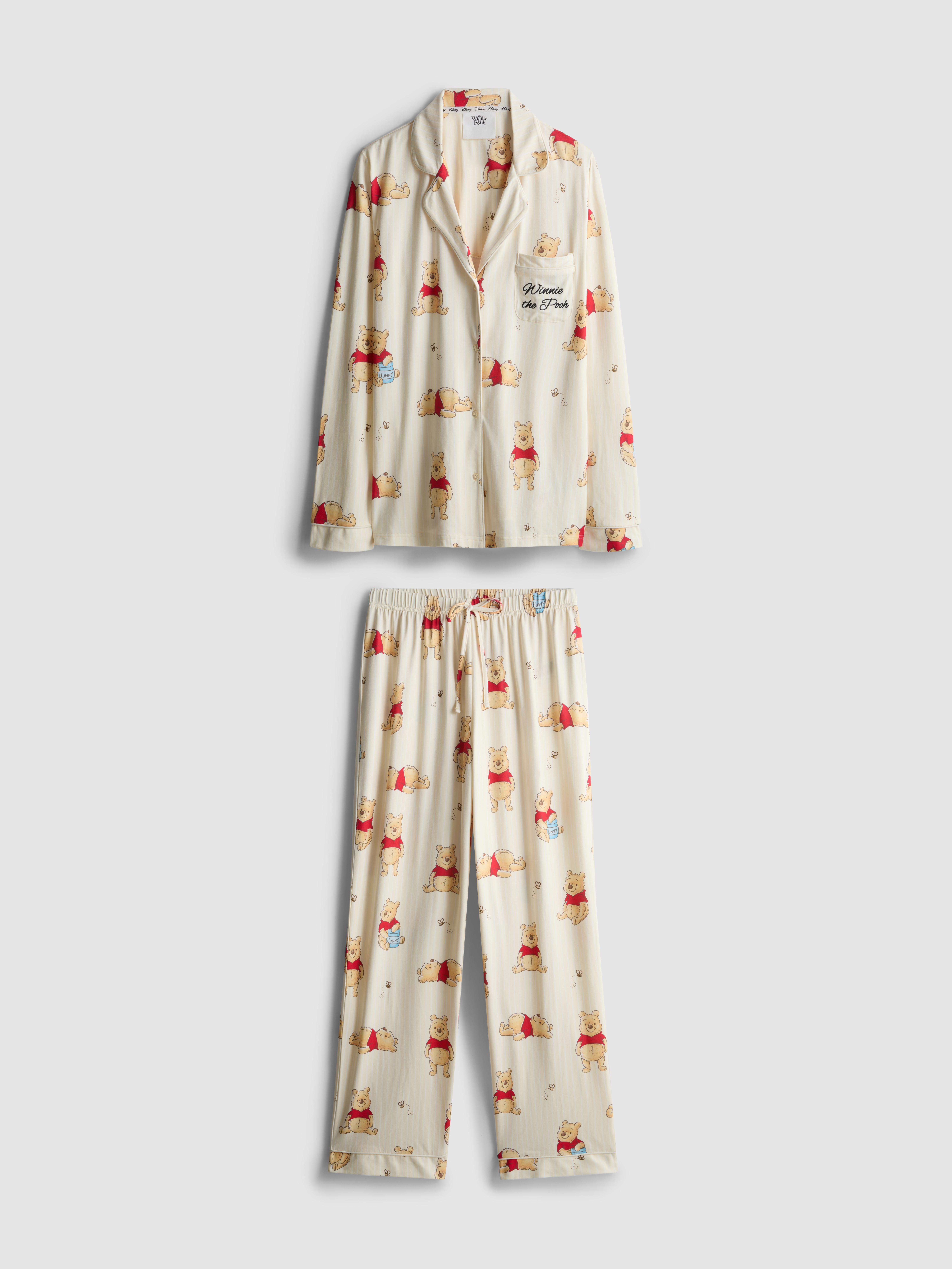 Women's Yellow Disney’s Winnie The Pooh Graphic Boyfriend Pajamas