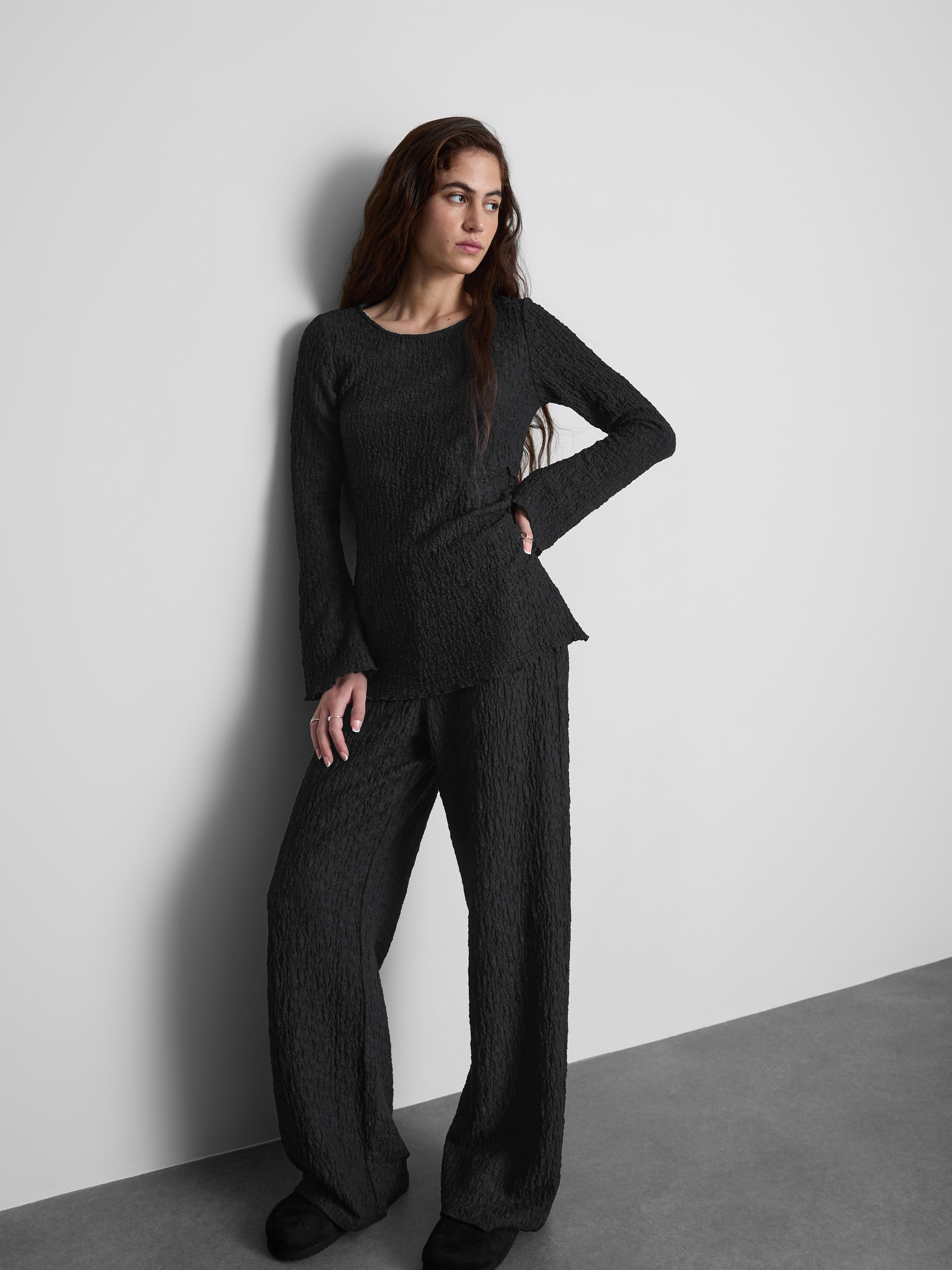 MAJOR FIND | Crinkle Ruched Long Sleeve Top