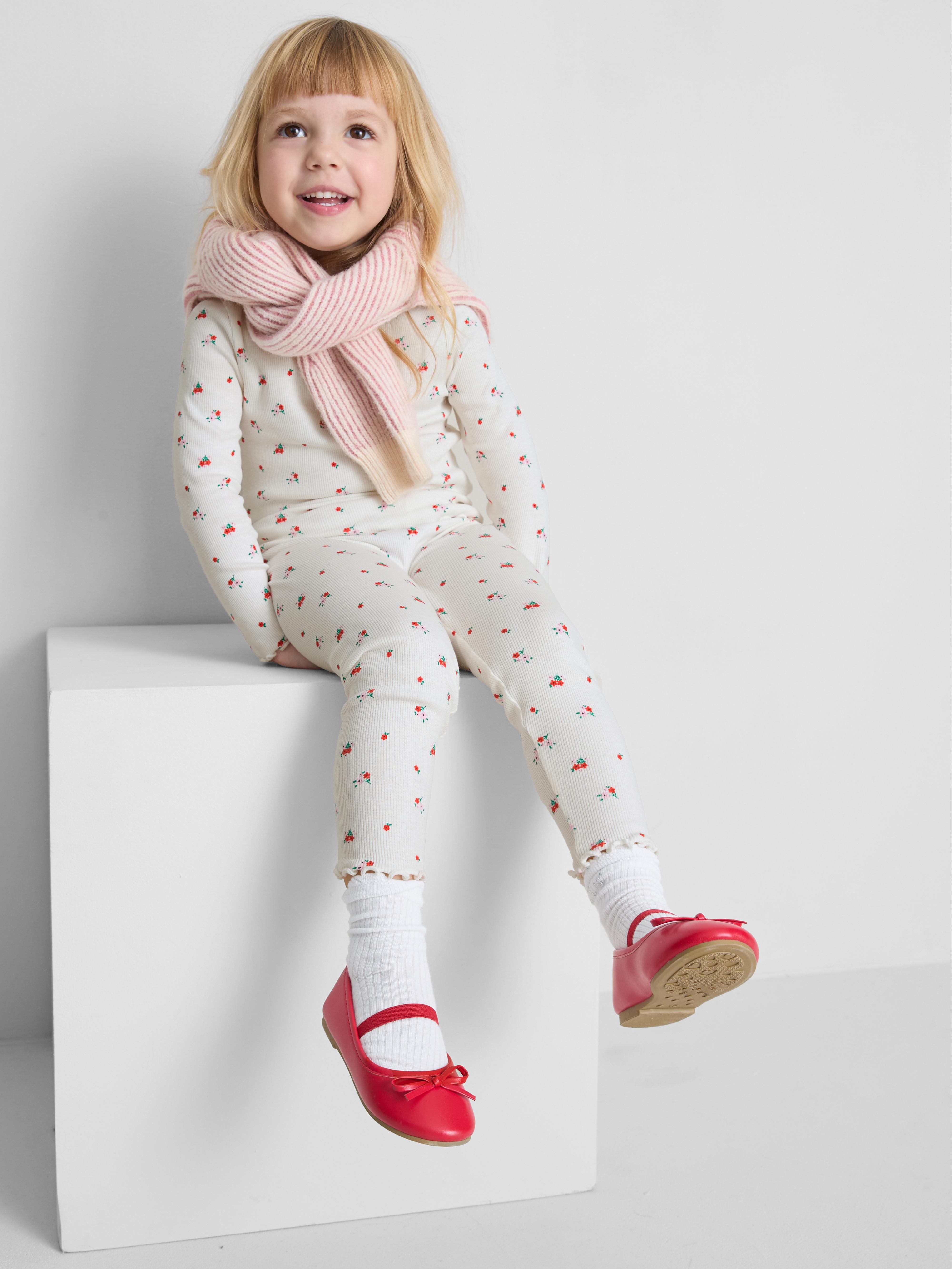 1.5-8yrs | Ribbed Lettuce Trim Leggings