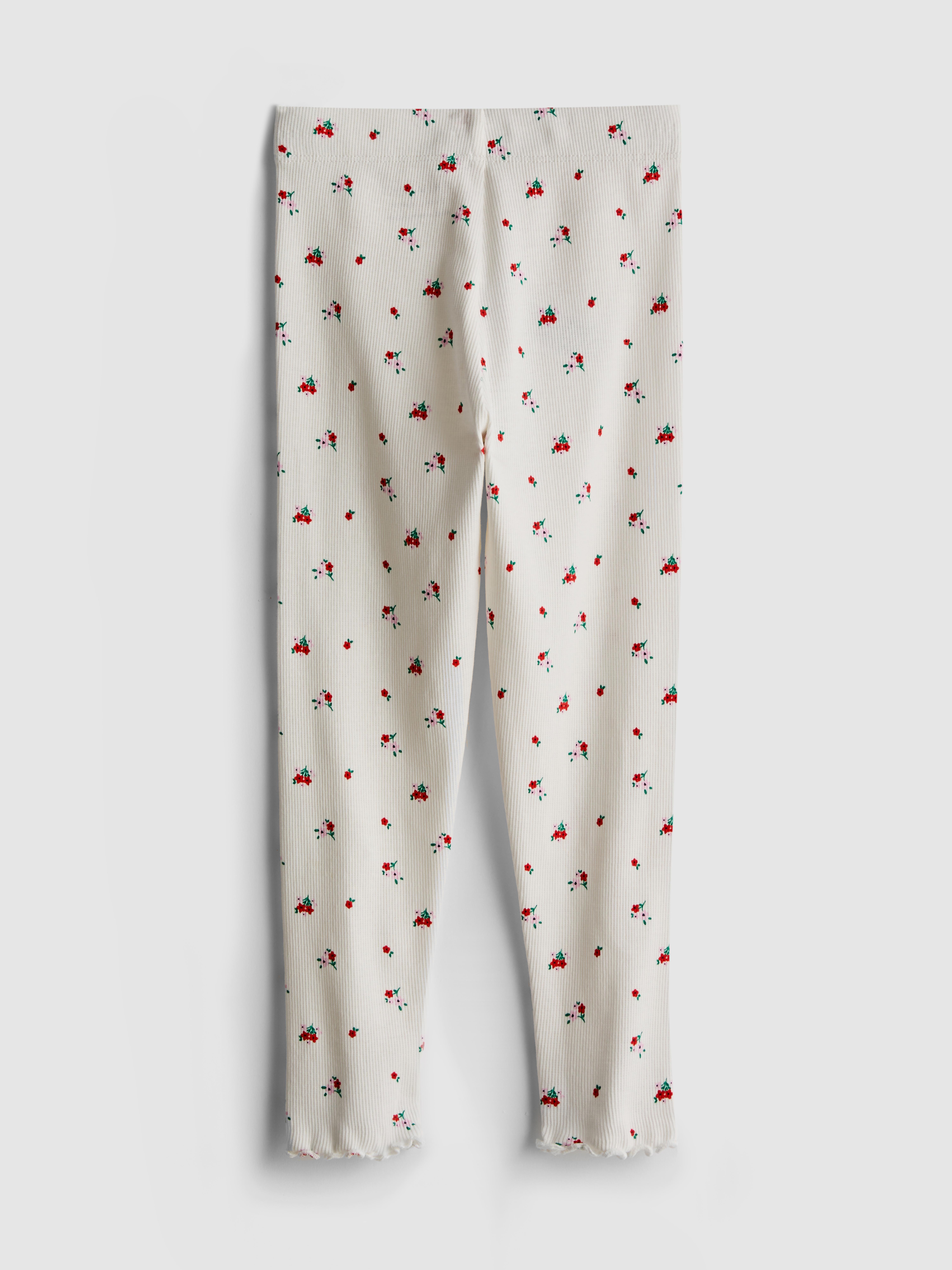 1.5-8yrs | Ribbed Lettuce Trim Leggings