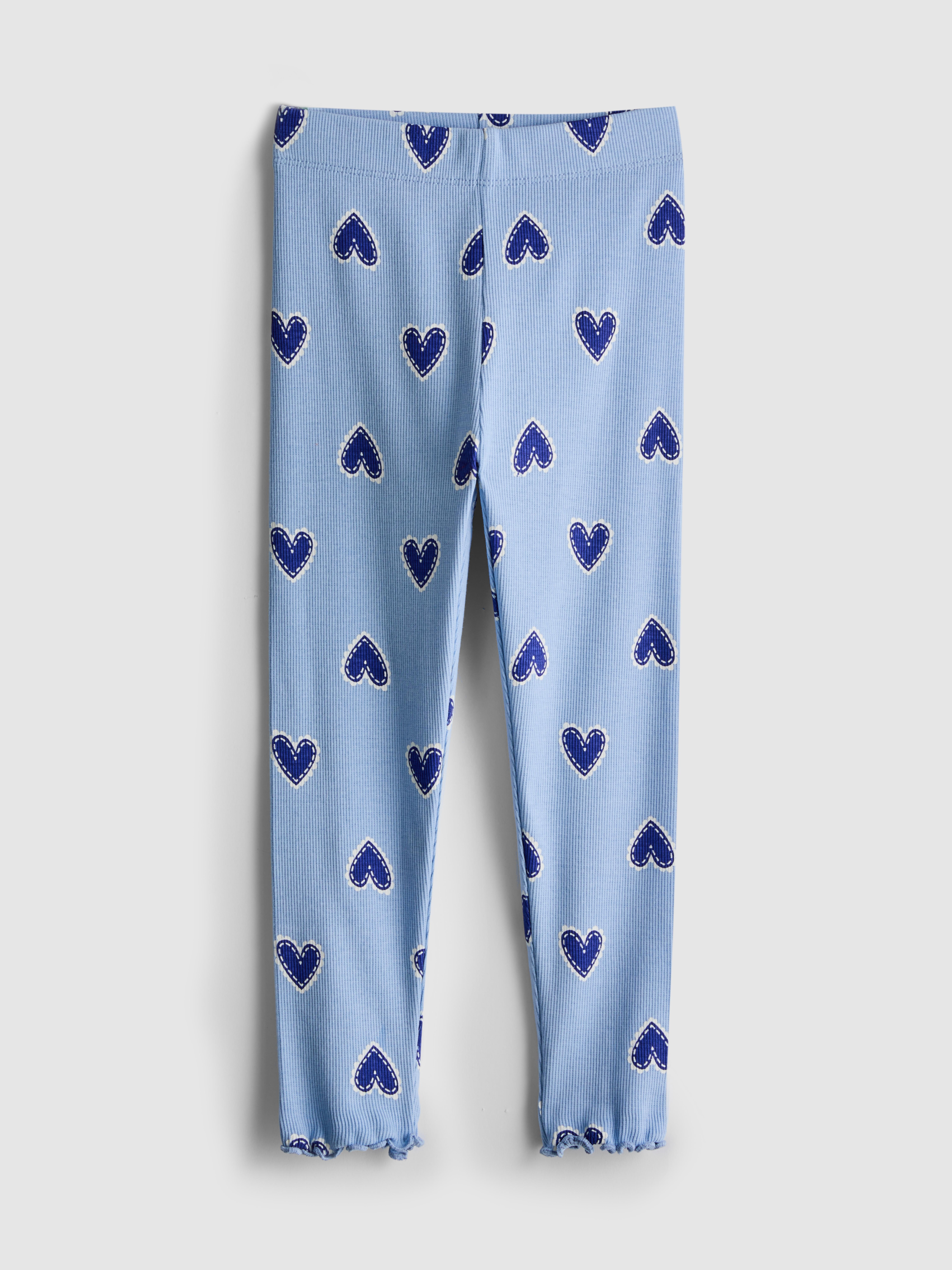 1,5-8 años | Leggings acanalados con ribete ondulado