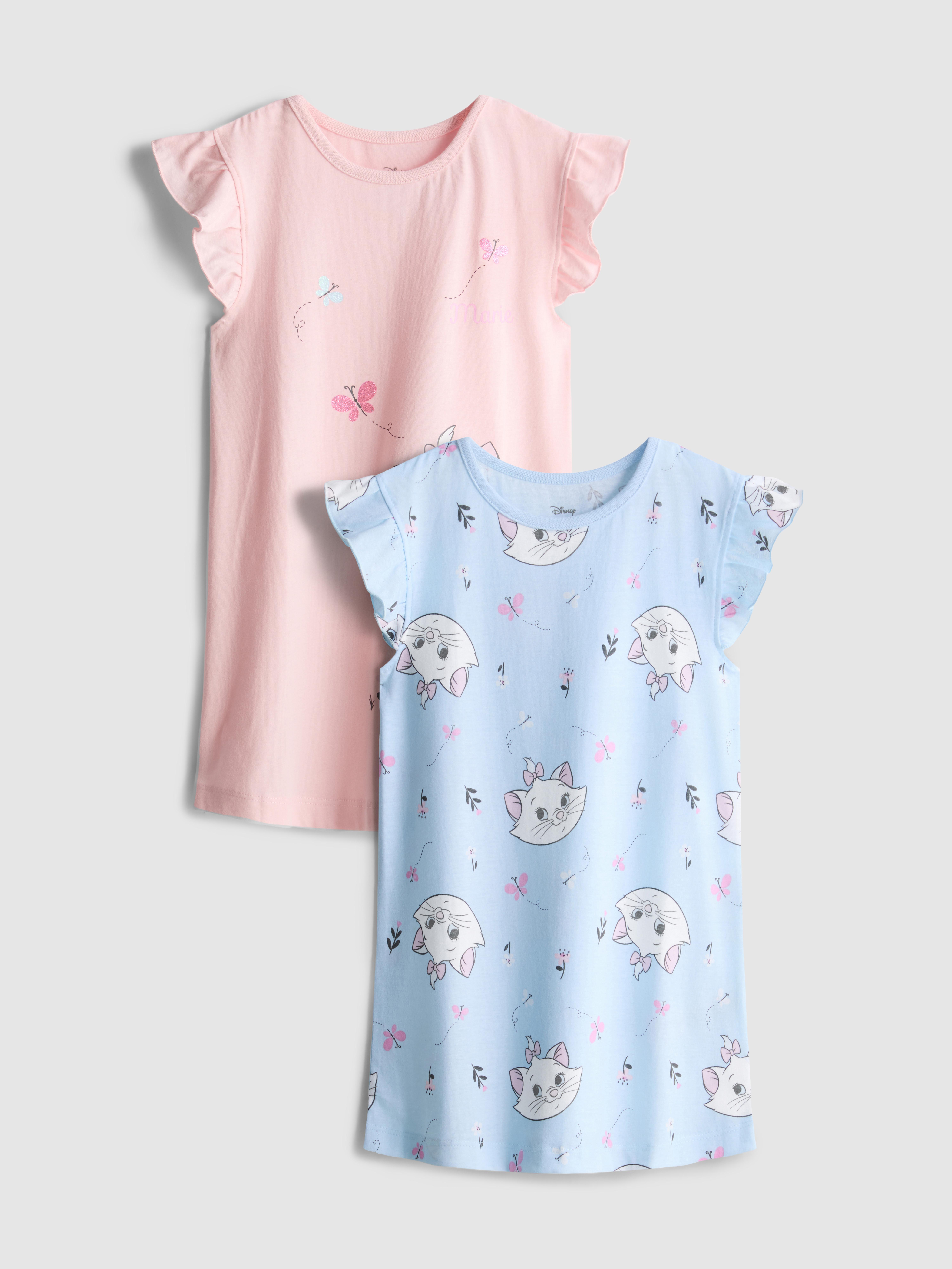 1.5-8yrs | 2pk Disney's The Aristocats Marie Ruffle Sleep T-Shirts