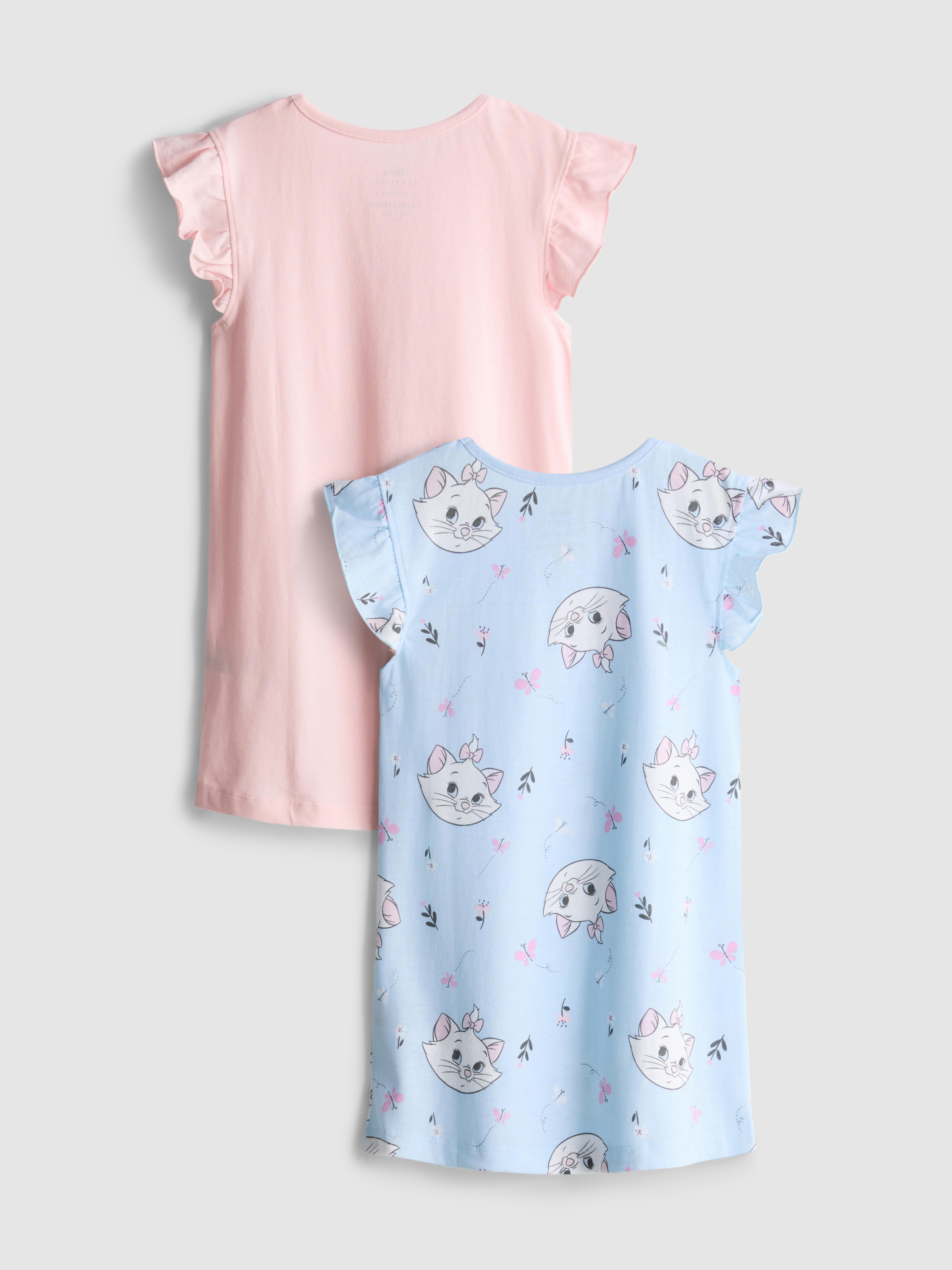 1.5-8yrs | 2pk Disney's The Aristocats Marie Ruffle Sleep T-Shirts