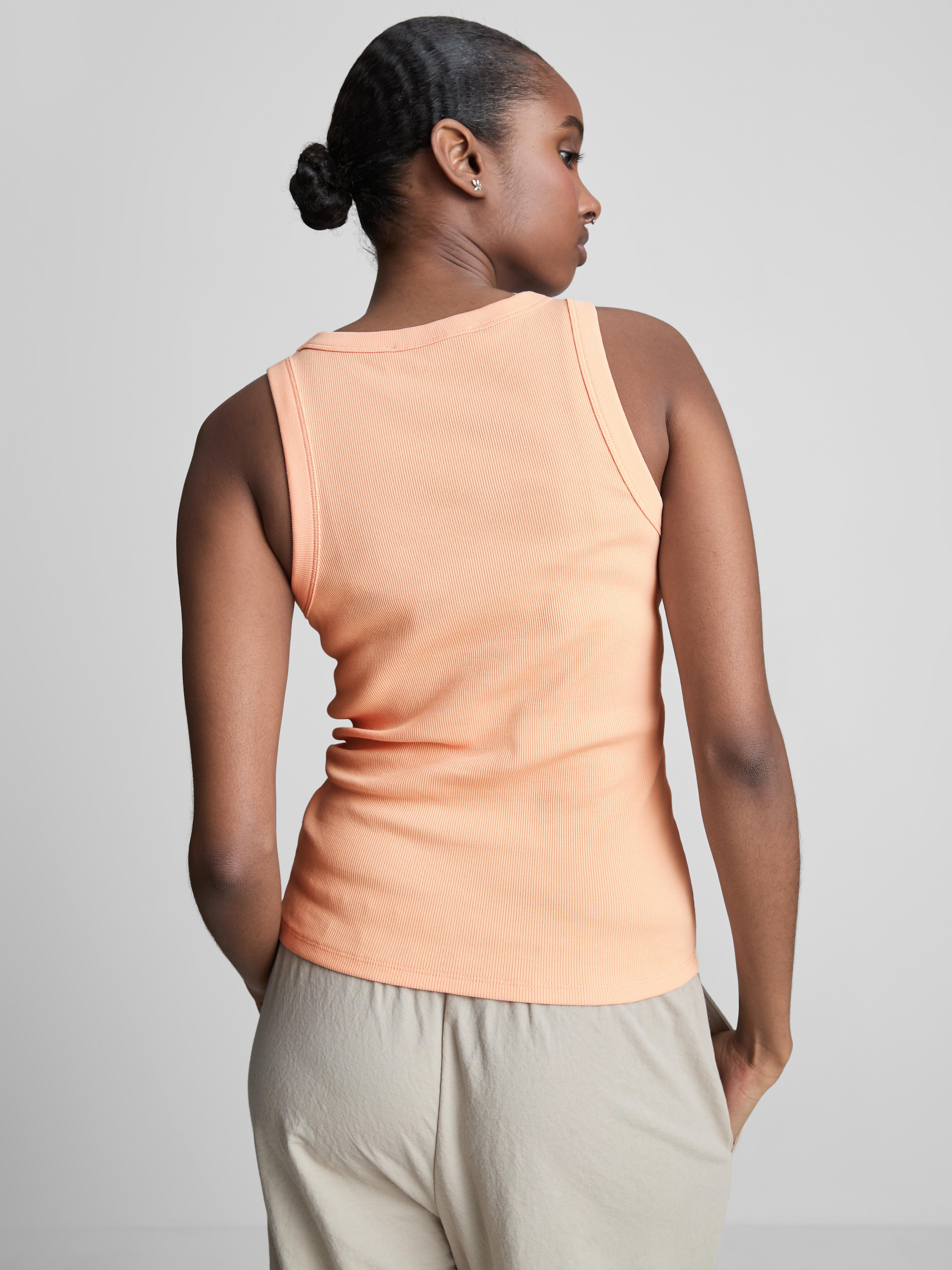 Geripptes Tanktop mit hohem Baumwollanteil