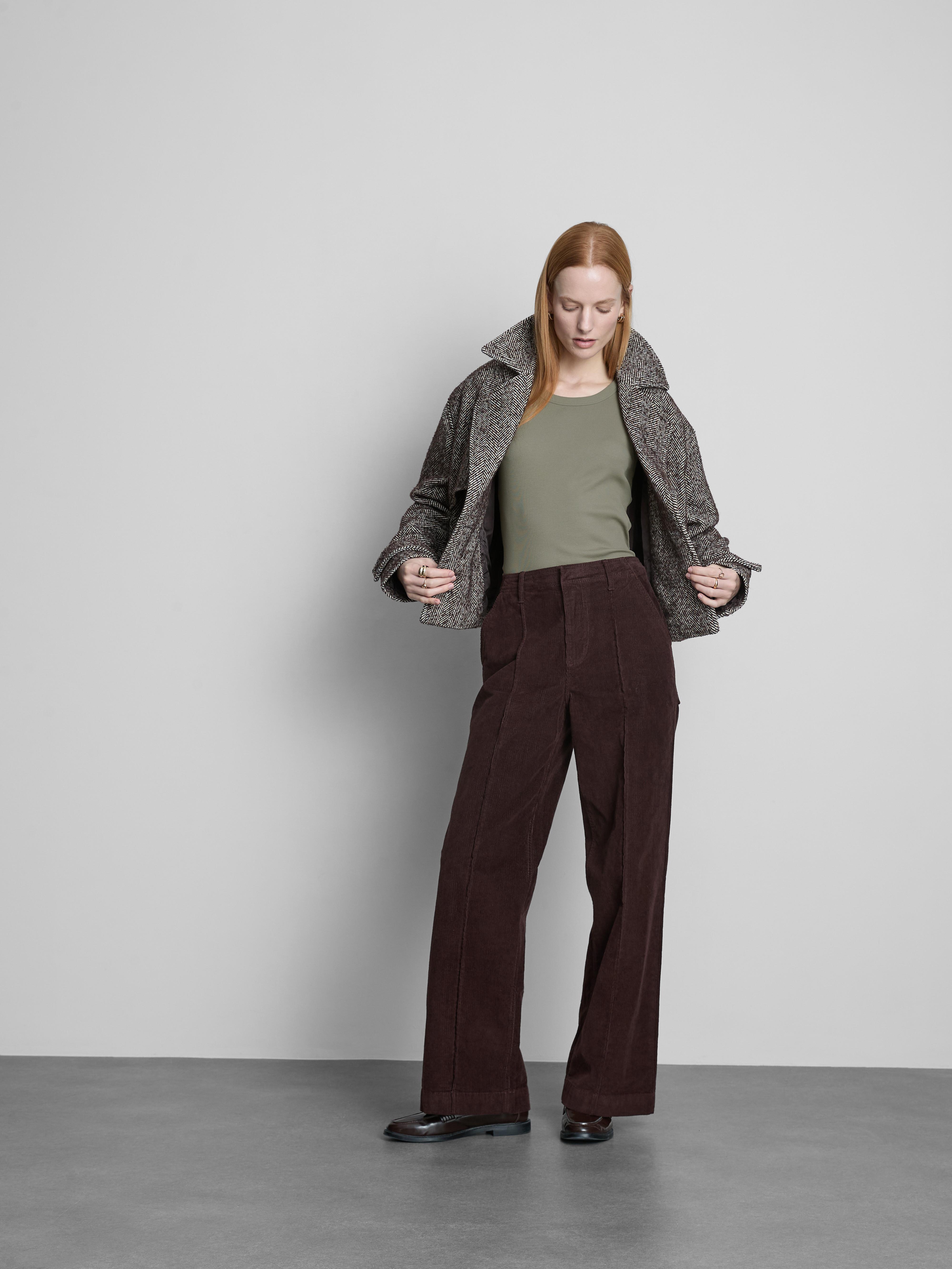 Women's Olive Cotton-Rich Ribbed Racerback Tan