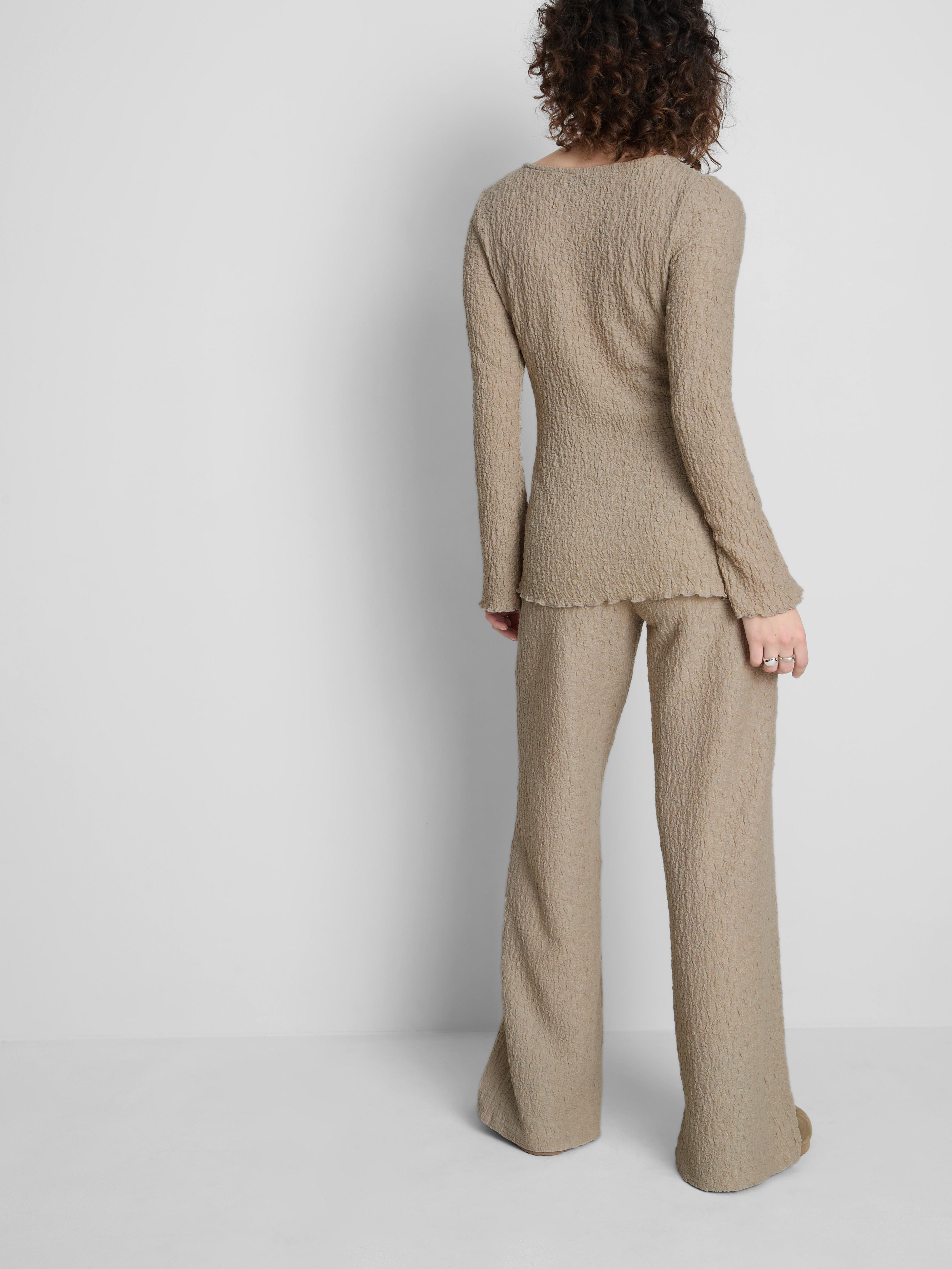 MAJOR FIND | Széles szárú, gyűrött hatású nadrág