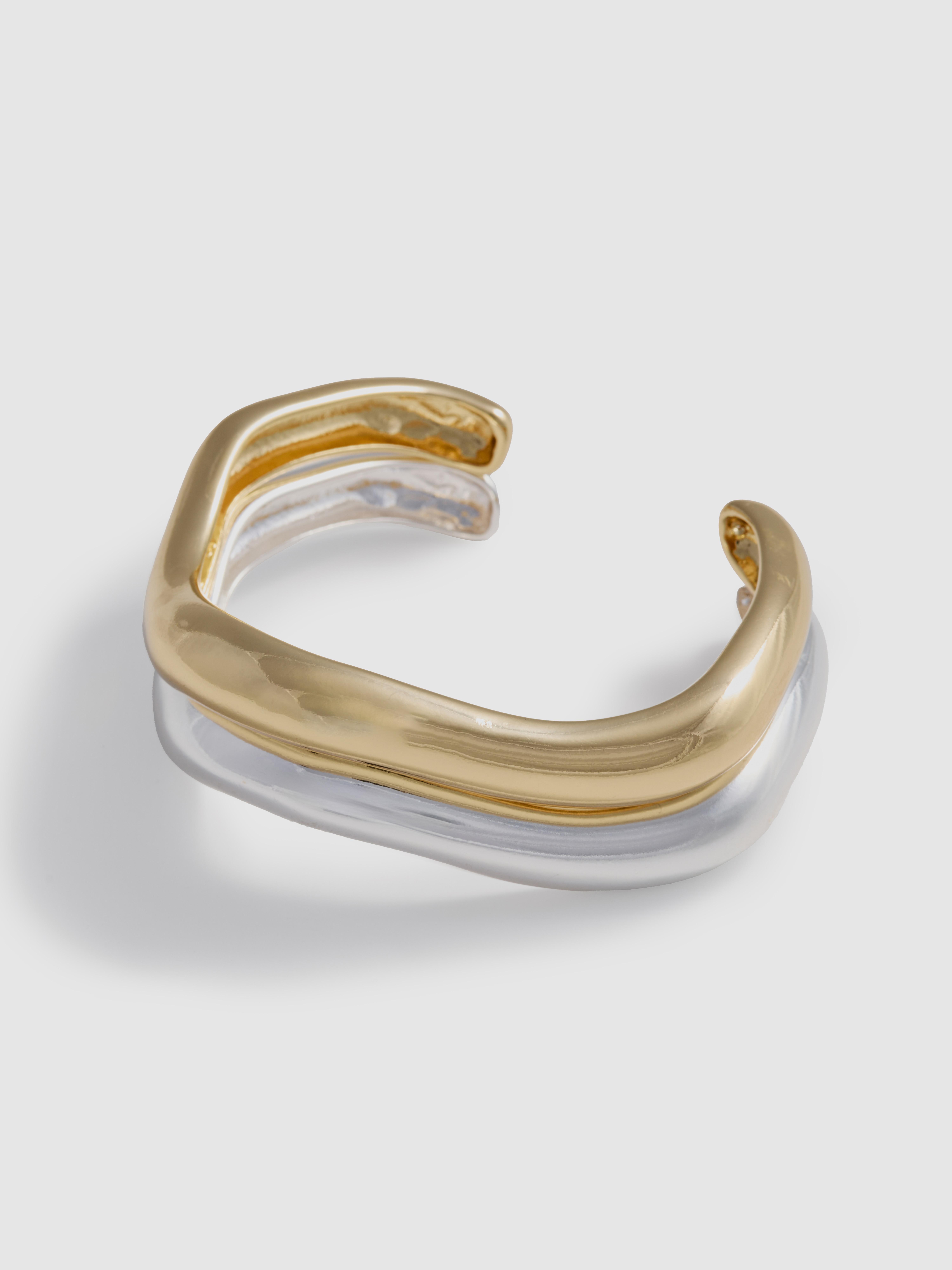 Confezione da 2 bracciali in metallo fuso