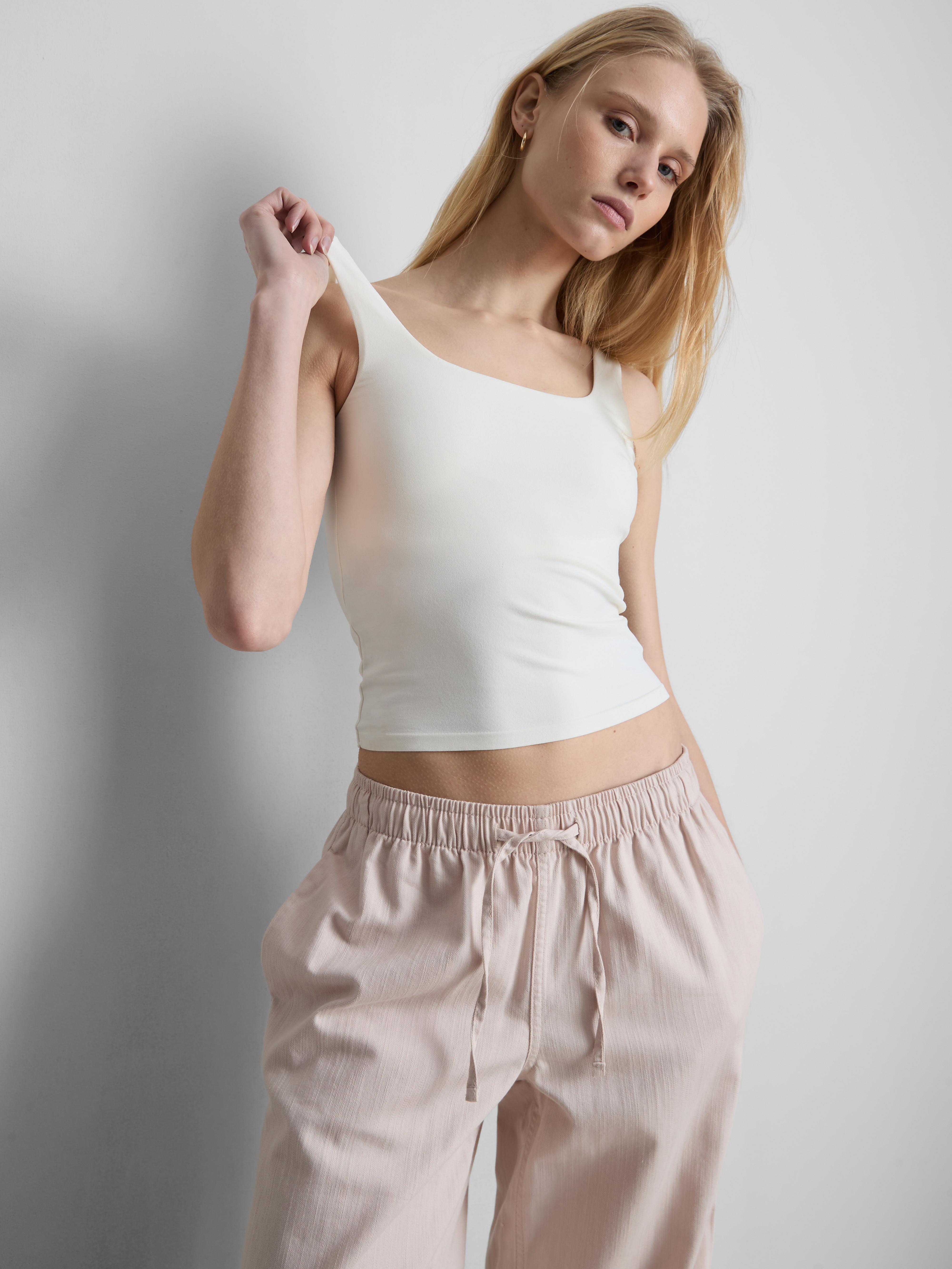 Superzachte korte tanktop