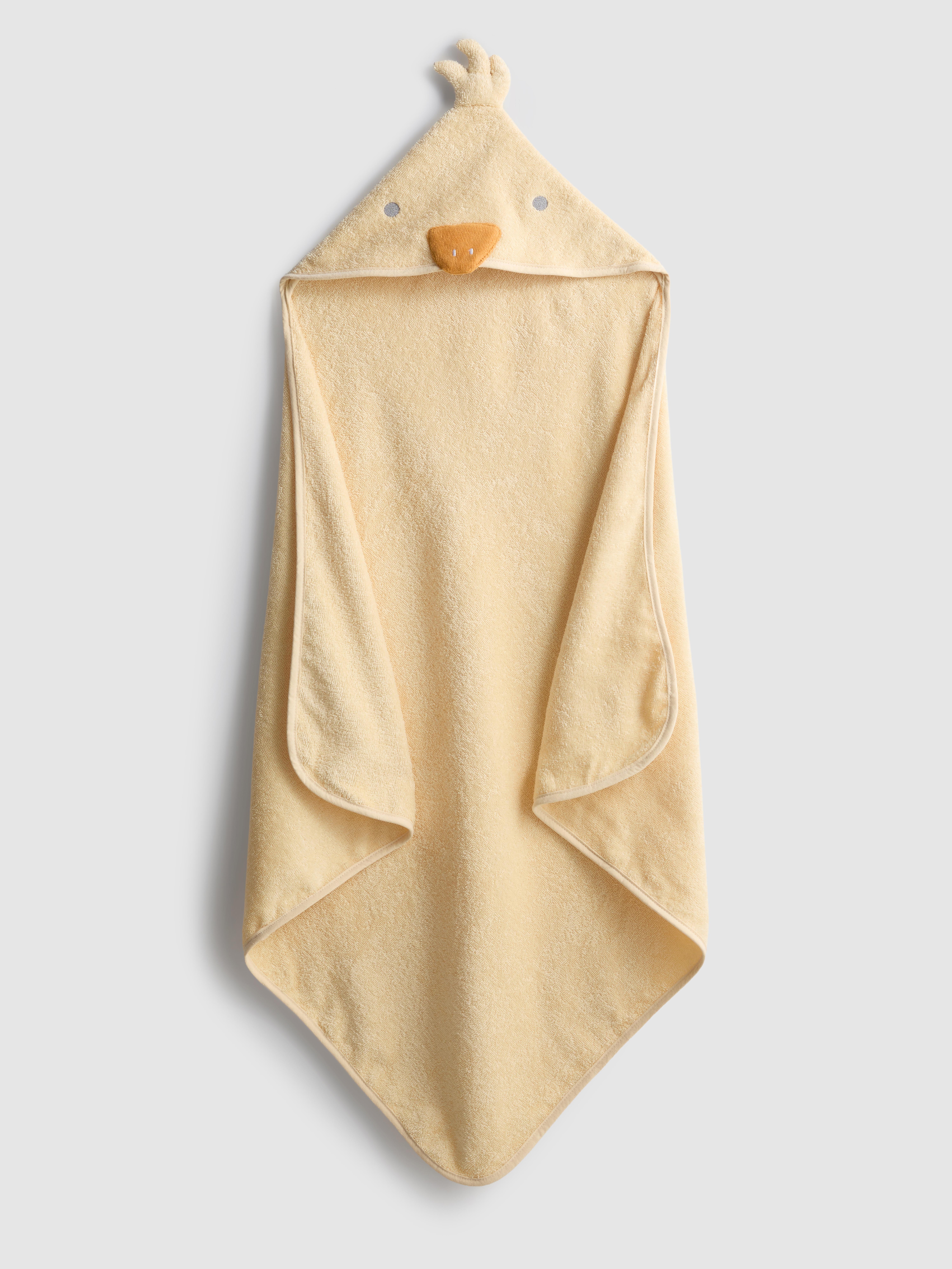 Brisača s kapuco v videzu piščančka za dojenčke