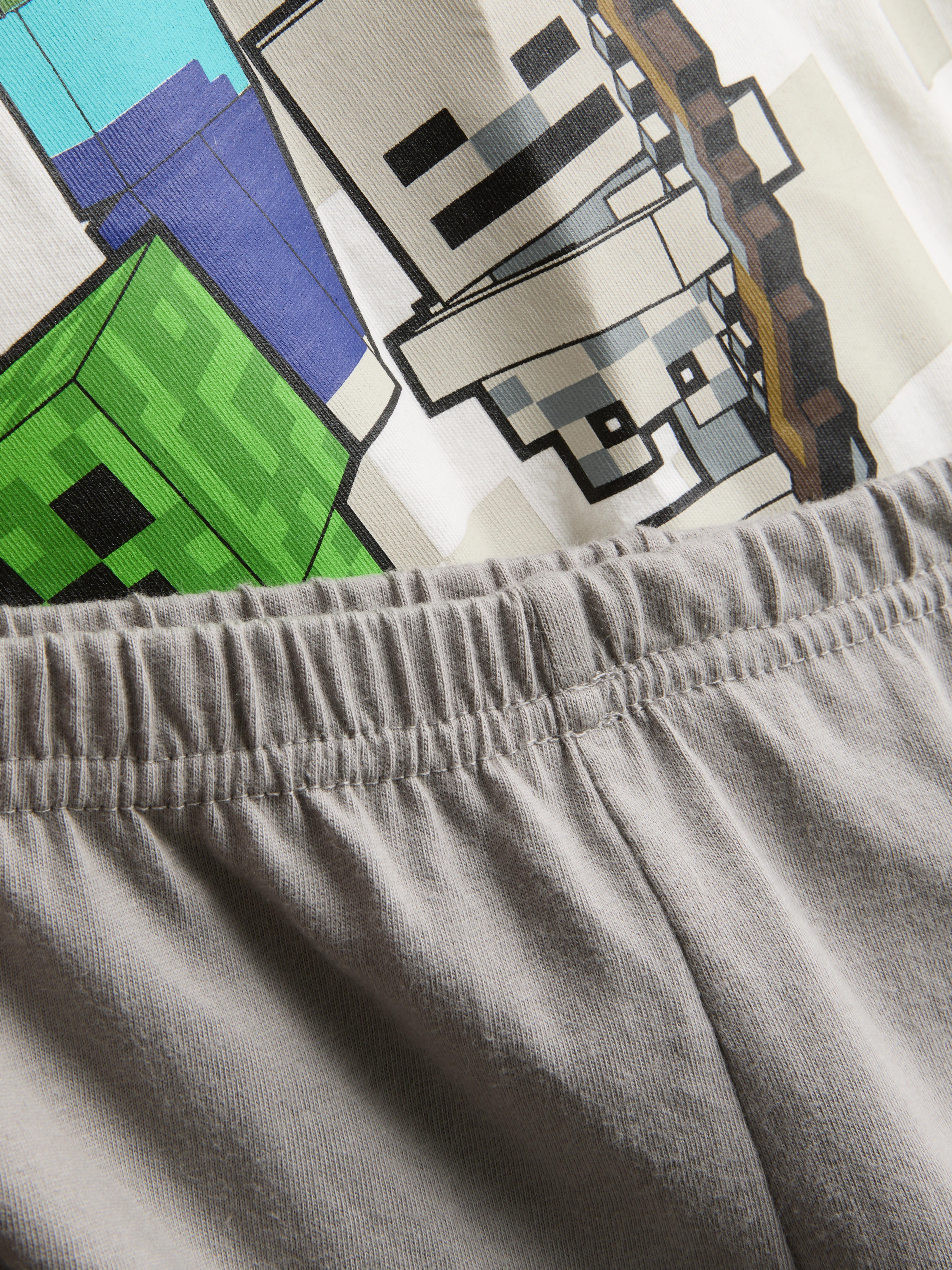 7-15 anni | 2 pigiami corti in cotone Minecraft