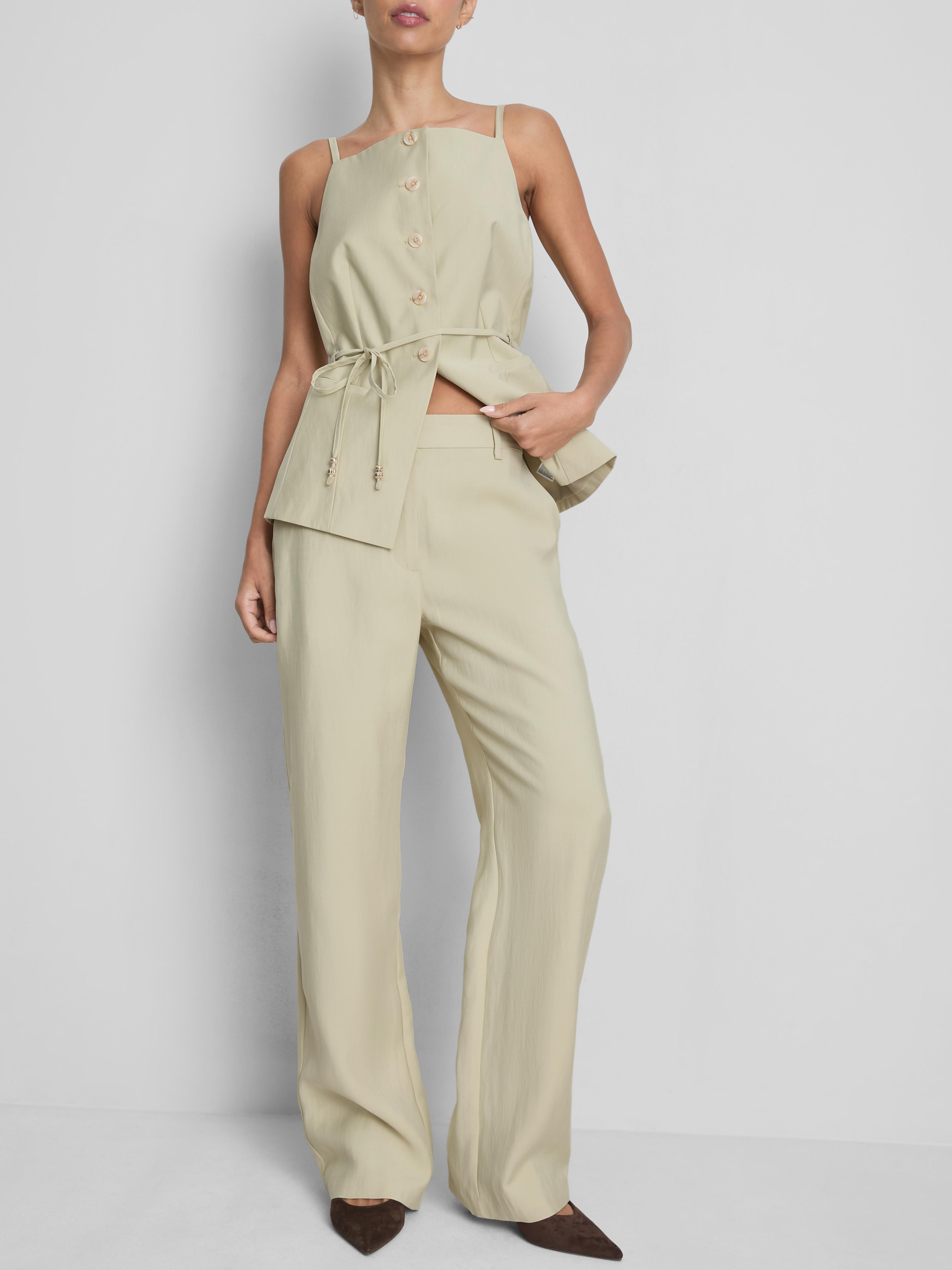 By Coleen Mid-Rise Wide Leg Trousers