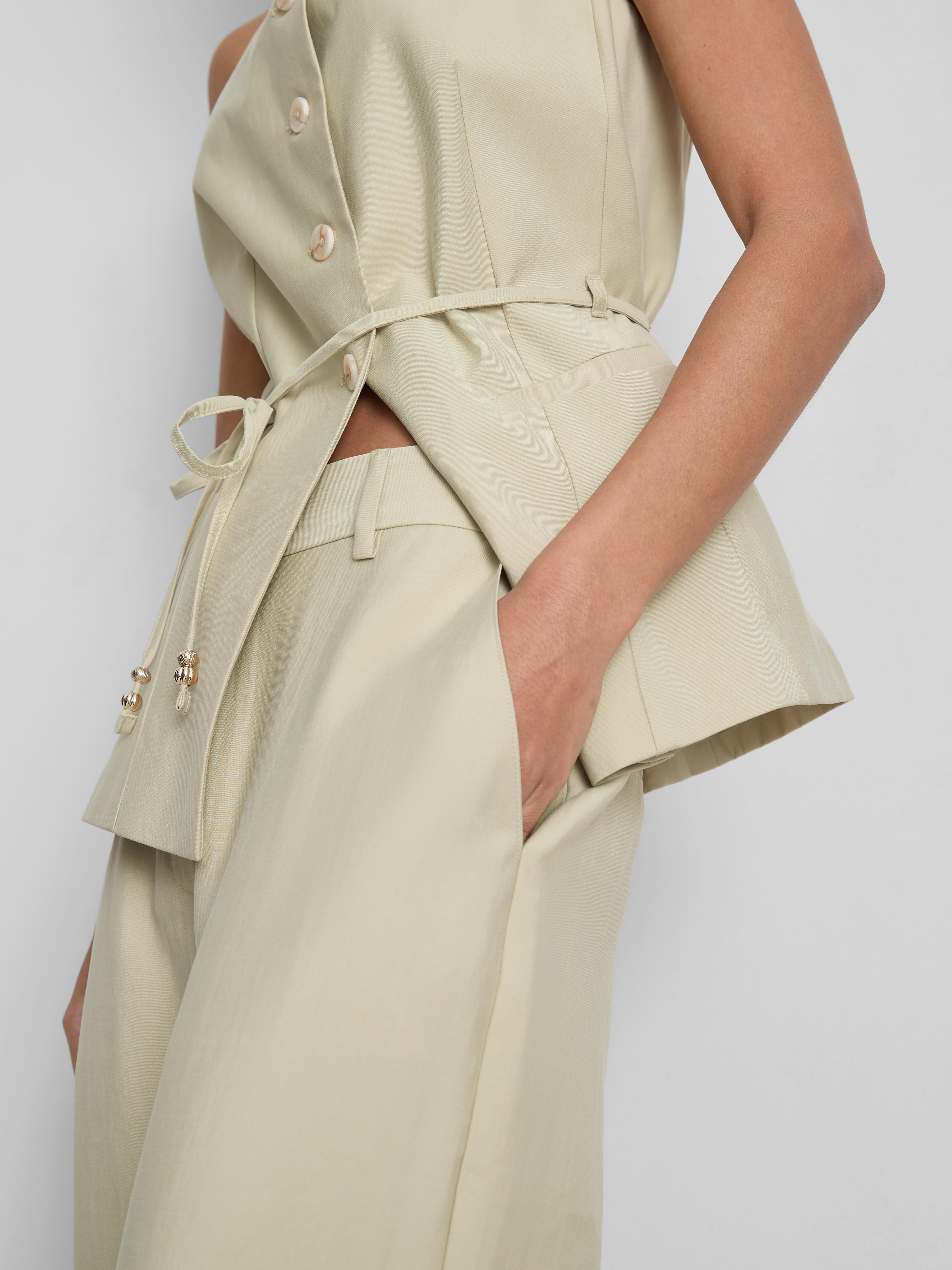 By Coleen Mid-Rise Wide Leg Trousers