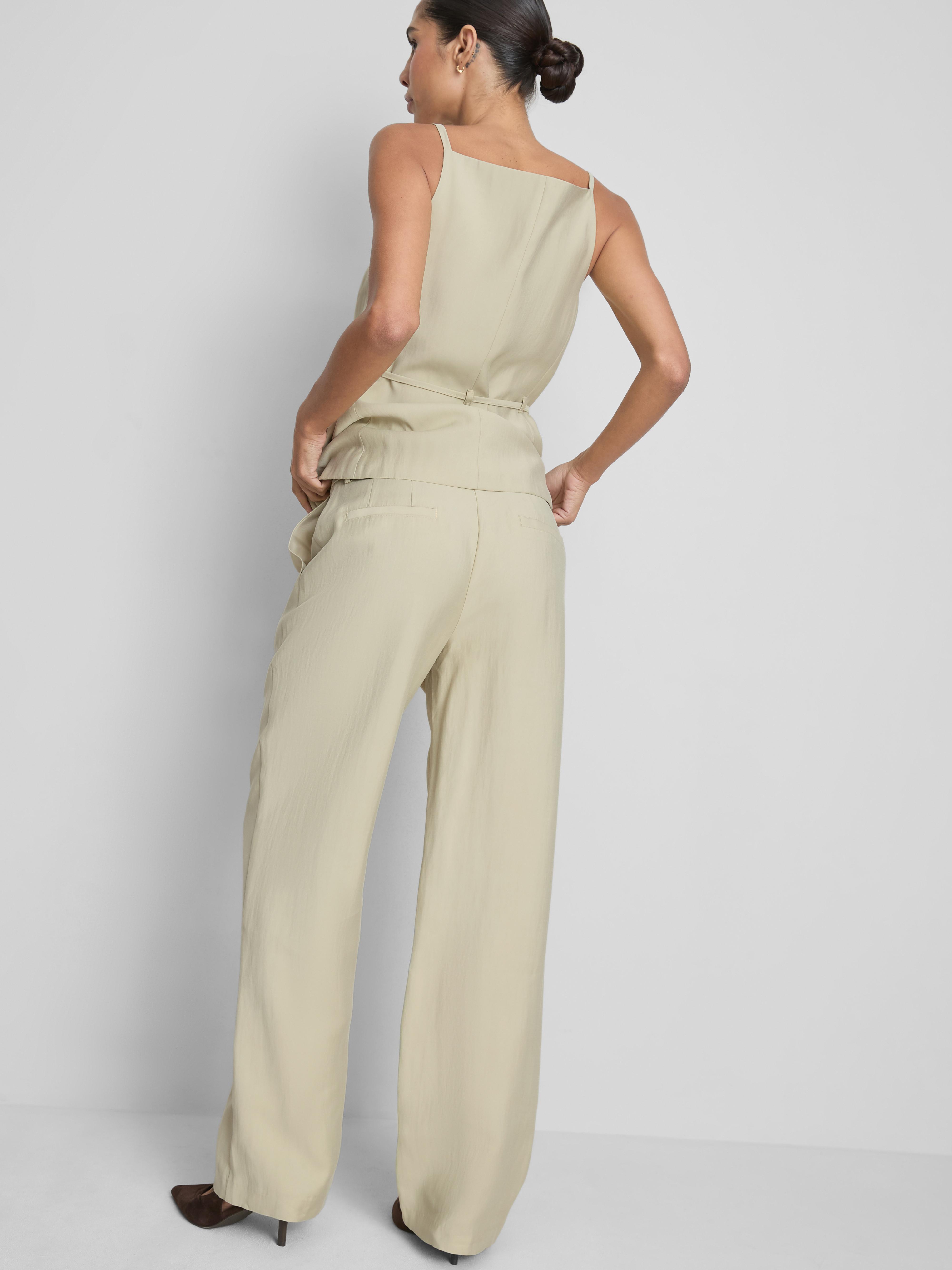 By Coleen Mid-Rise Wide Leg Trousers