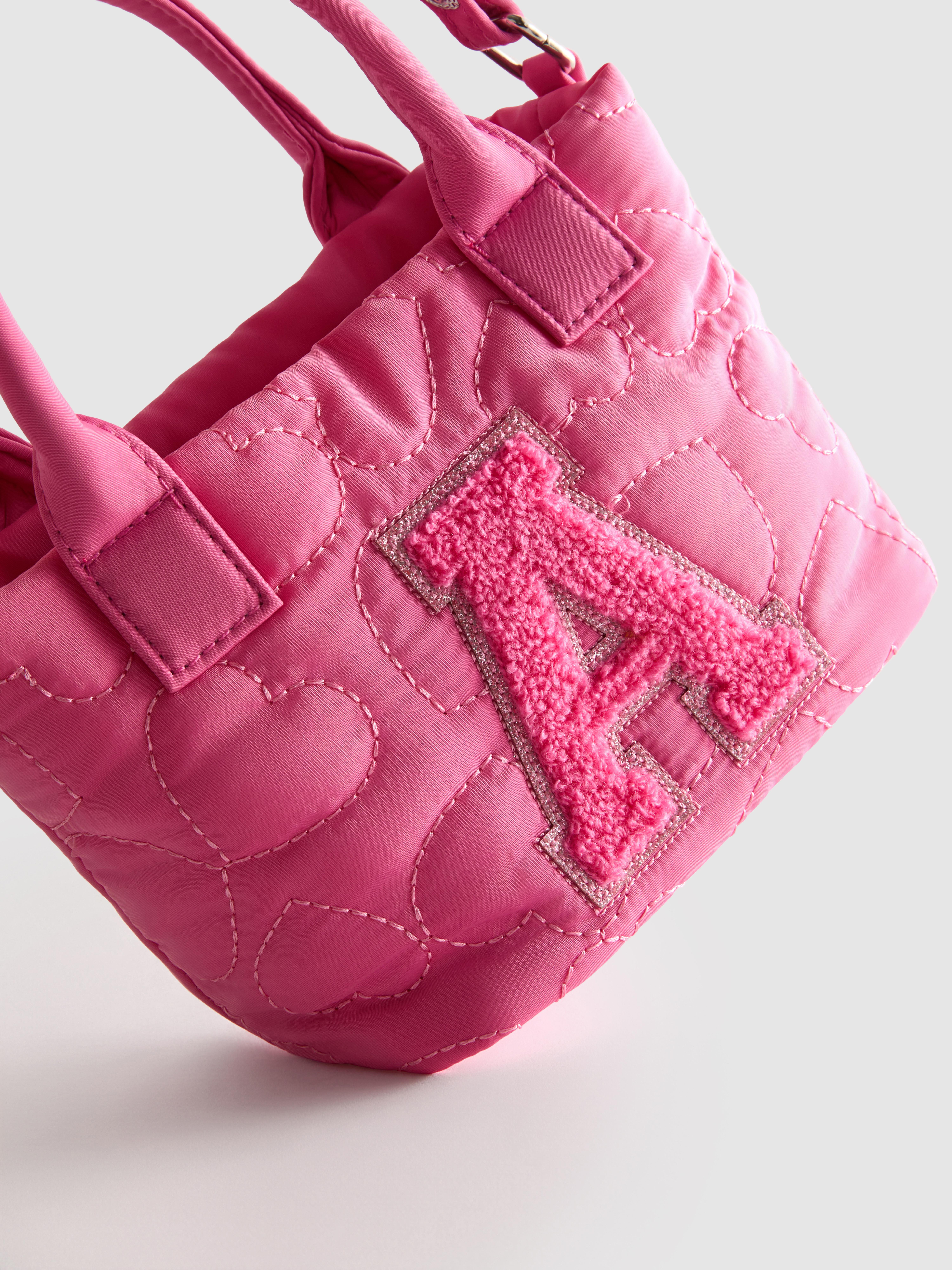 Initial Quilted Mini Bag